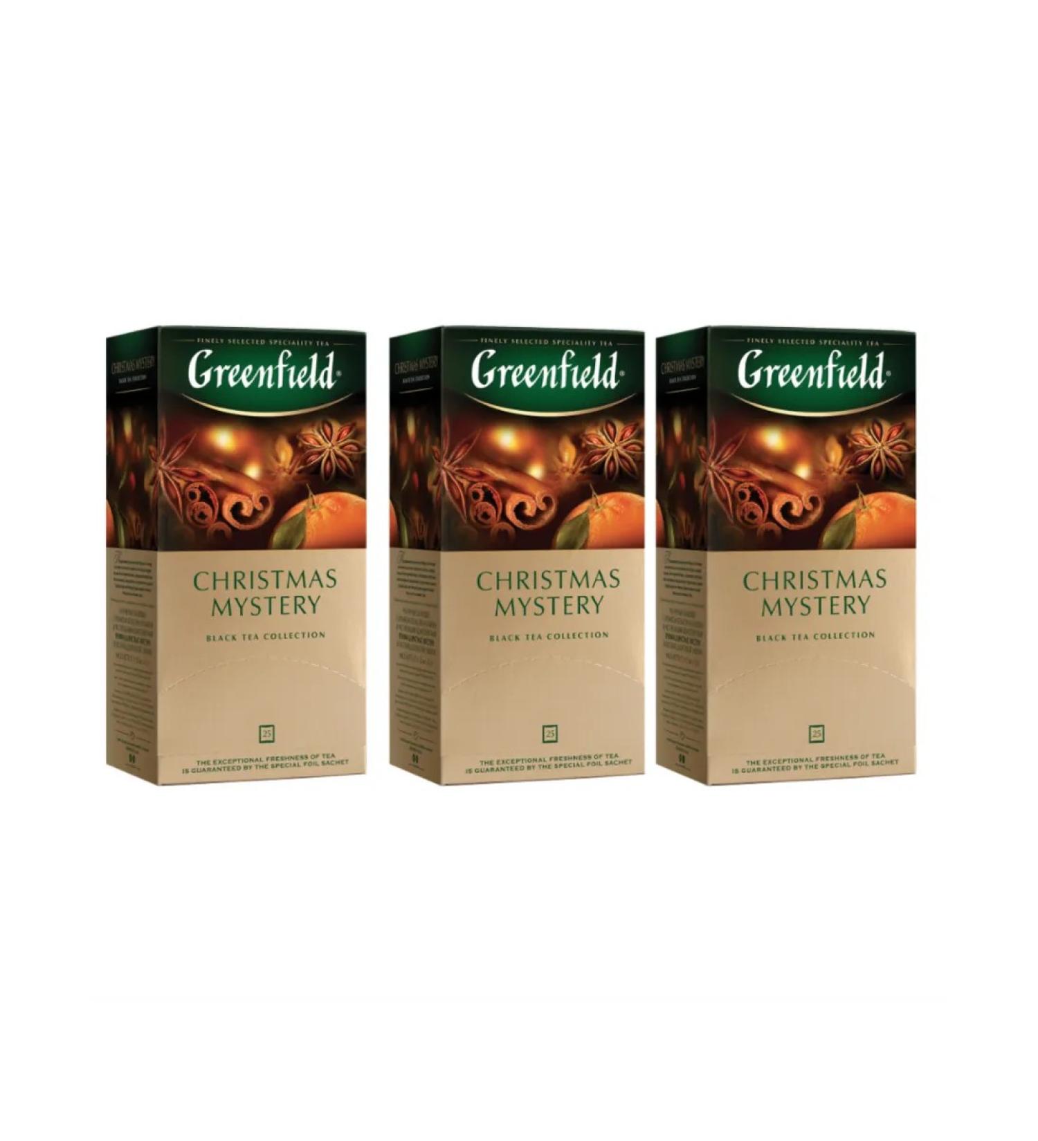 Tea black Greenfield Christmas Mystery 25 bags 3 pieces - Buy Online on GoSupps.com