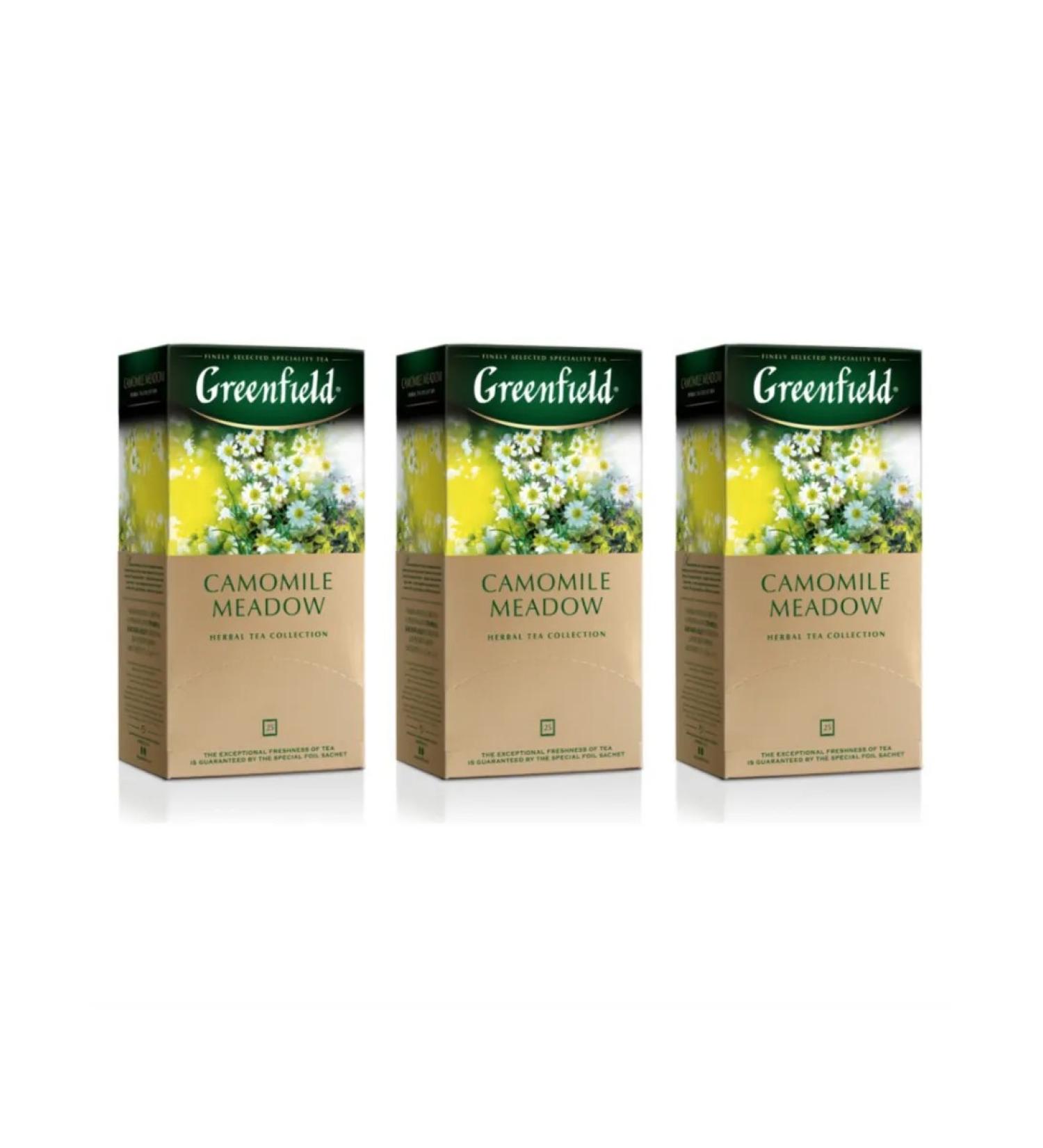 Herbal Greenfield Tea Camomille Meadow 25 bags 3 pieces