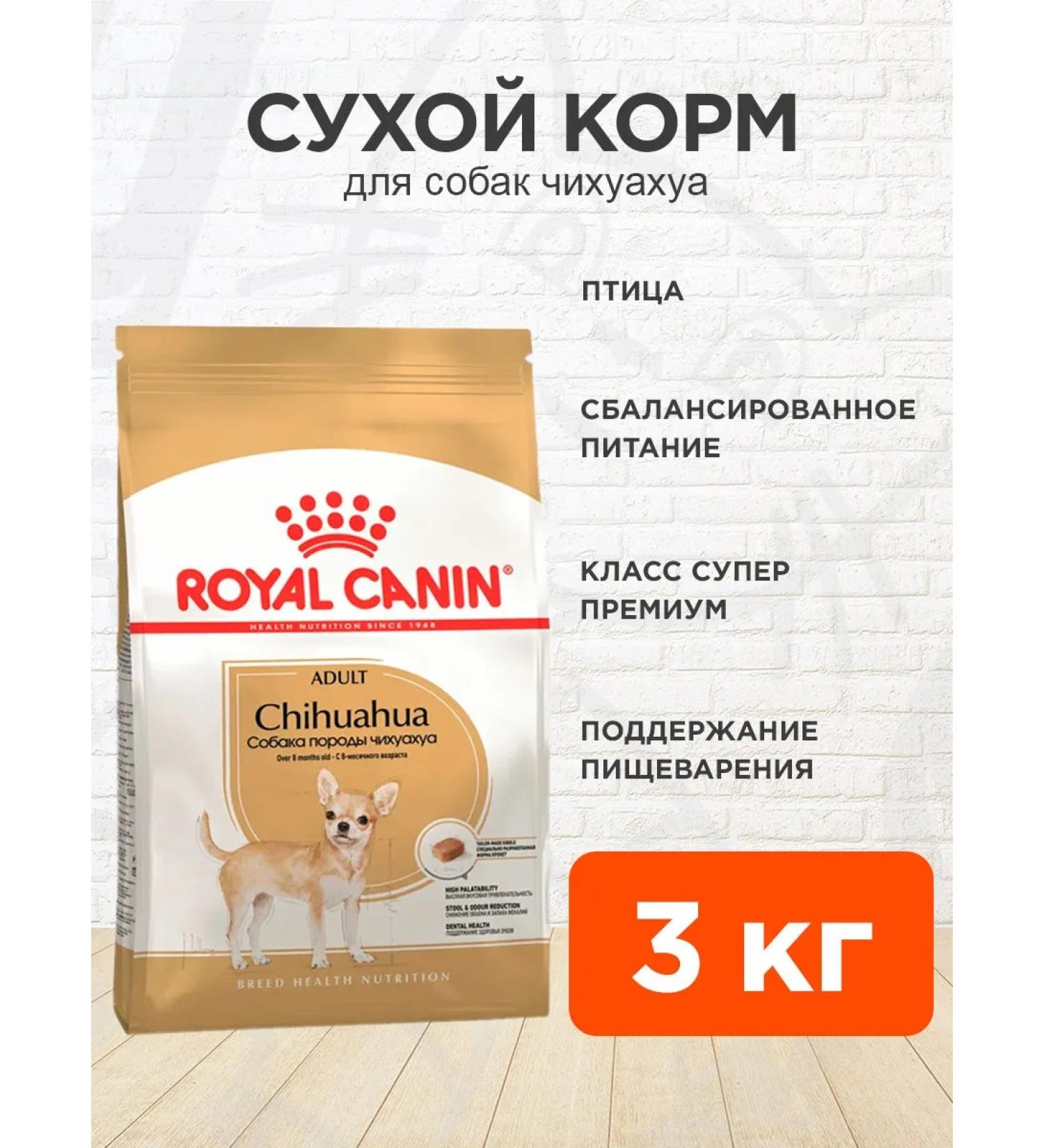 ROYAL CANIN Dog food dry chihuahua adult Chihuahua 3 kg - Buy Online on GoSupps.com