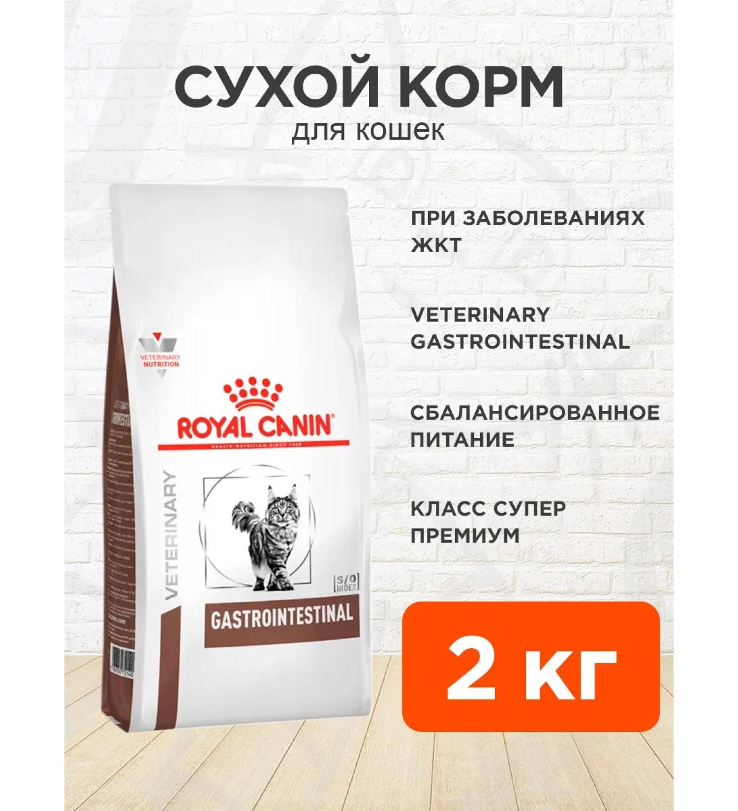 ROYAL CANIN Cat food dry GastroinTestinal Gastrointestinal 2 kg - Buy Online on GoSupps.com