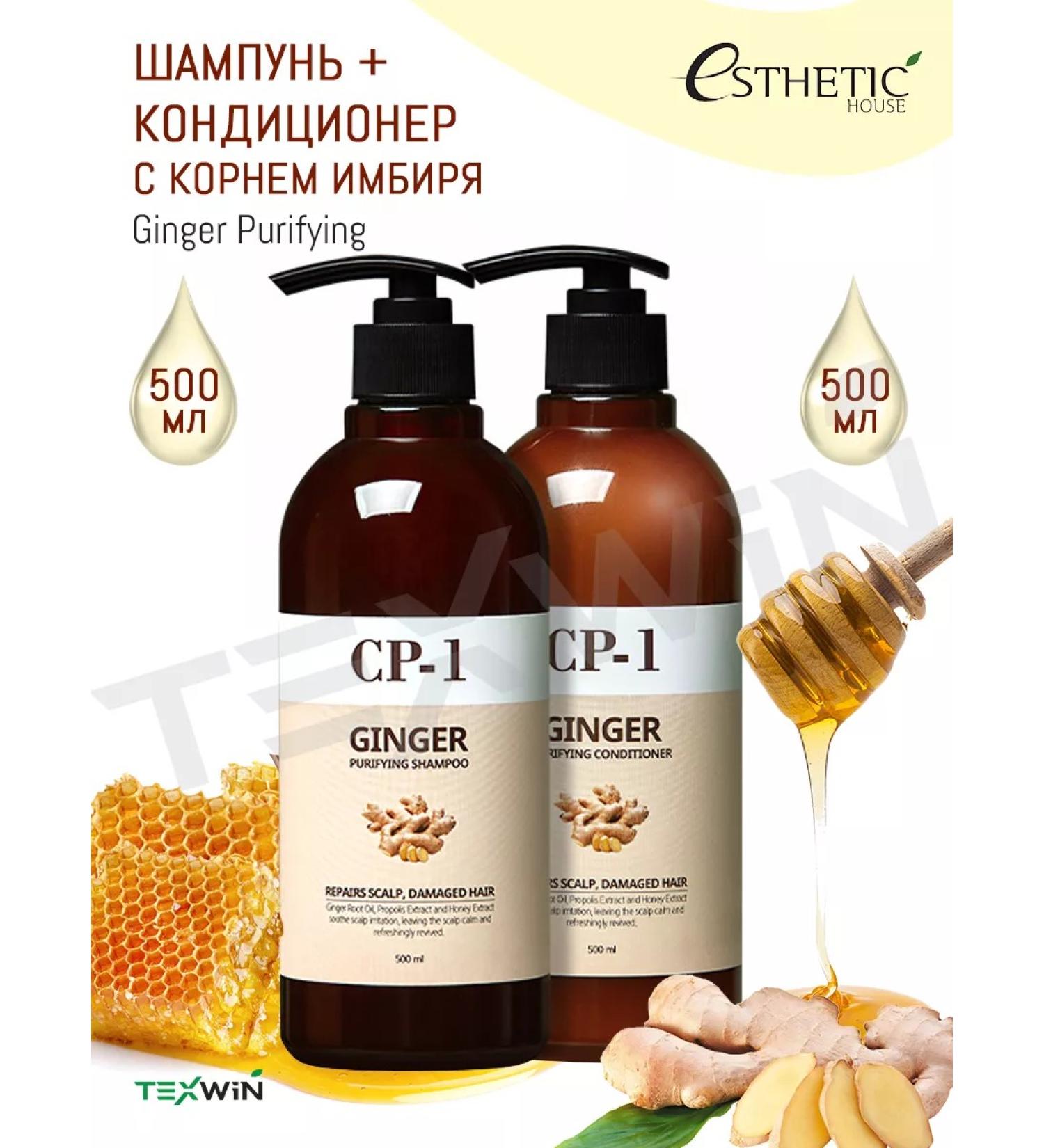Aesthetic House Ginger shampoo and air conditioner CP-1 500ml+500ml - Buy Online on GoSupps.com