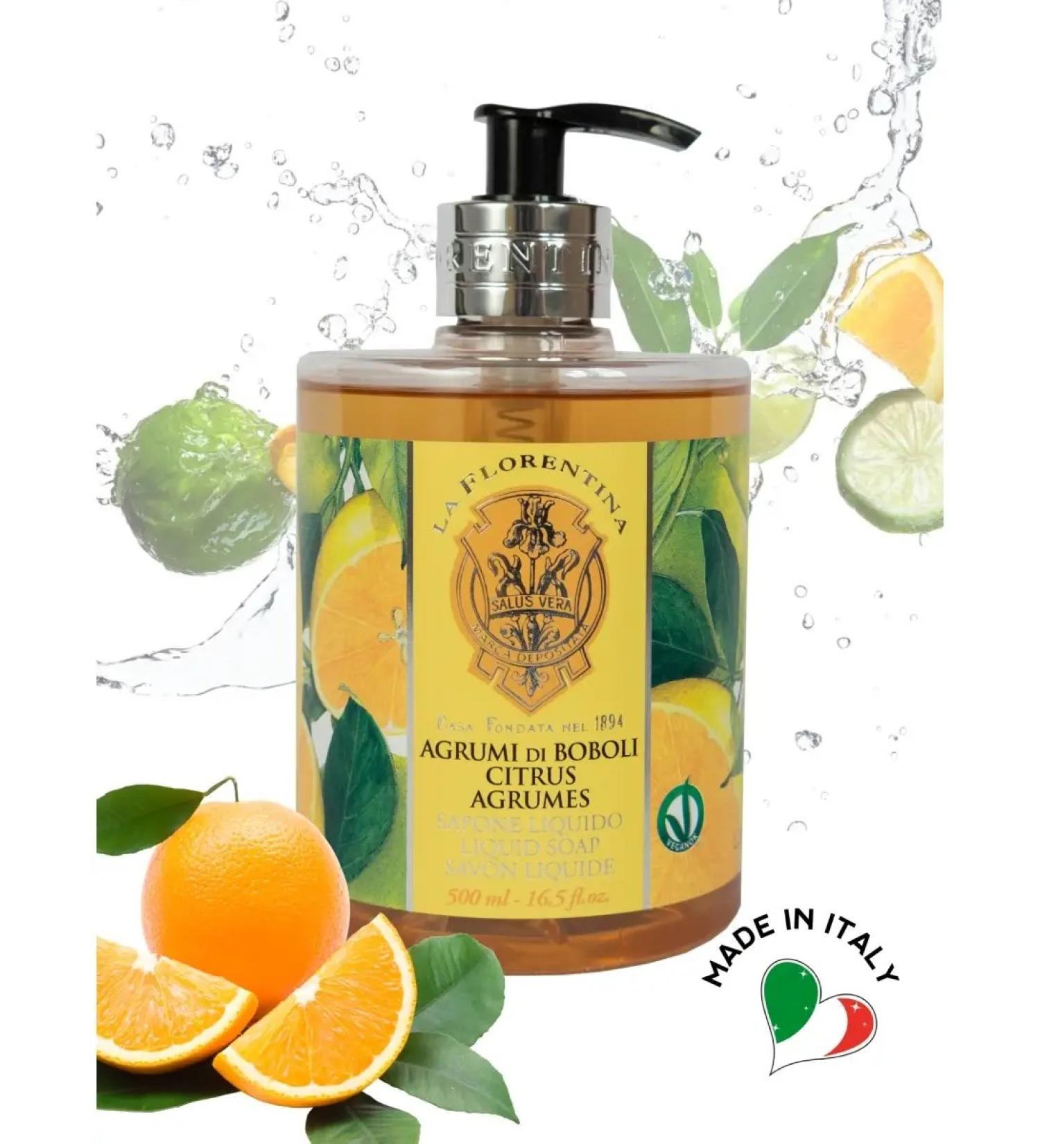 LA FLORENTINA Liquid soap citrus 500 ml - Buy Online on GoSupps.com