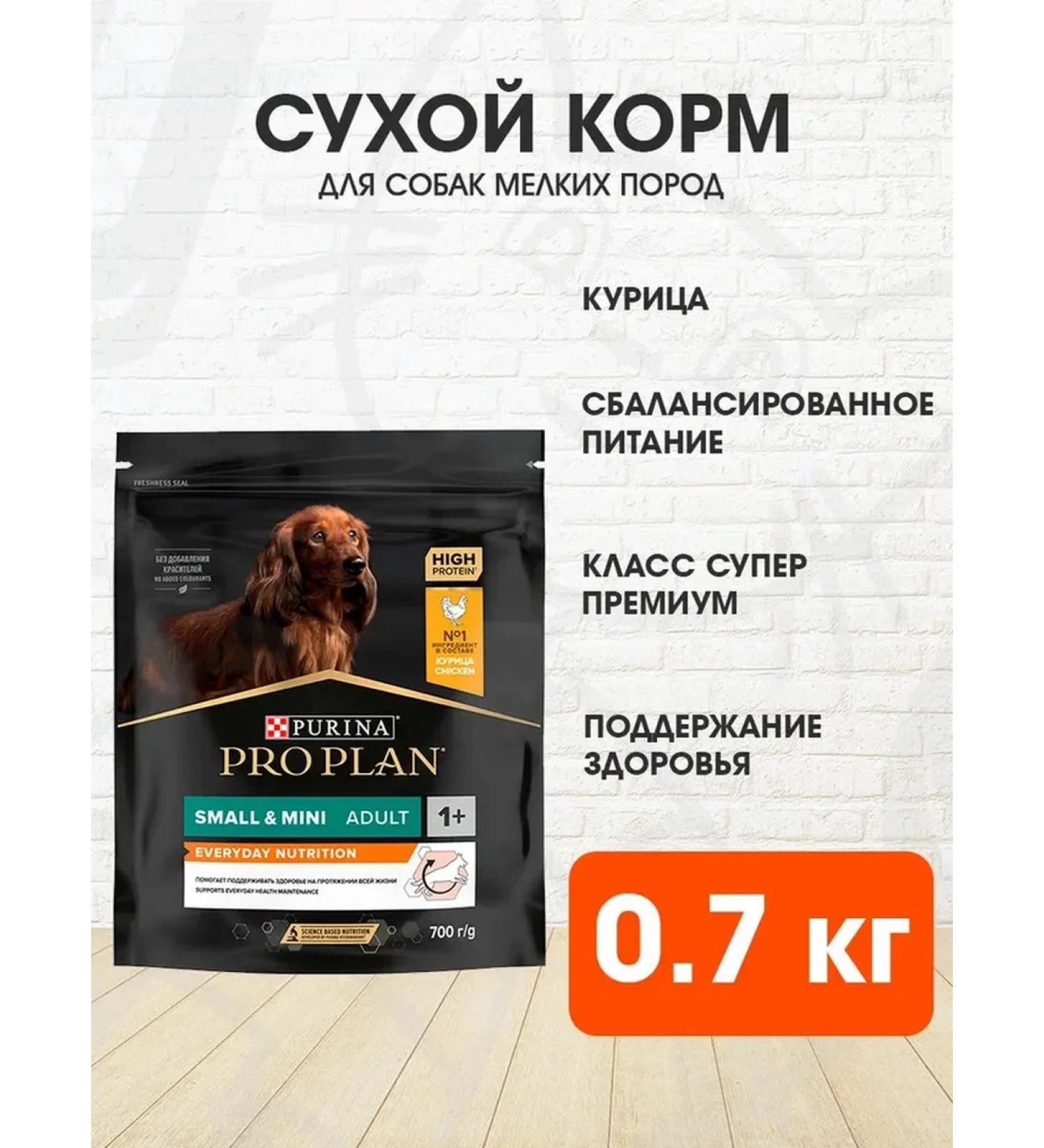 PRO PLAN Dry food EVERYDAY NUTRITION for small dogs chicken 0.7 kg - Buy Online on GoSupps.com