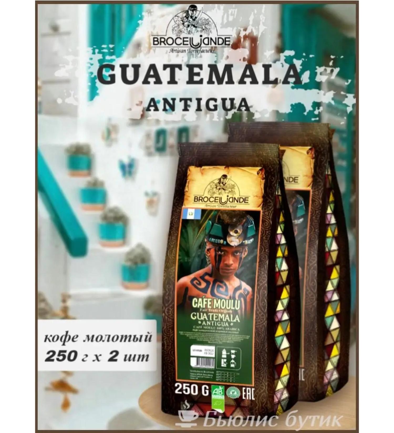 Brocelliande Coffee ground Guatemalla Antigua 250 g x 2 pcs - Buy Online on GoSupps.com