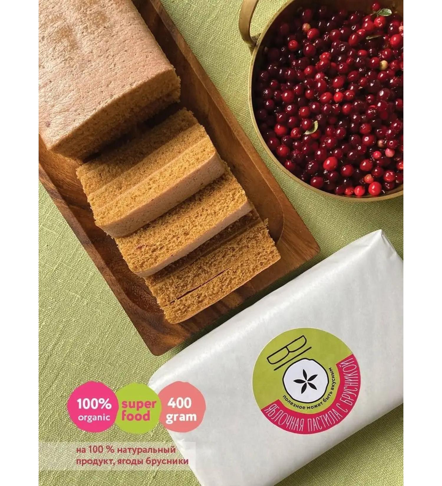 BIO apple Apple gaping without sugar with lingonberries 400g - Buy Online on GoSupps.com