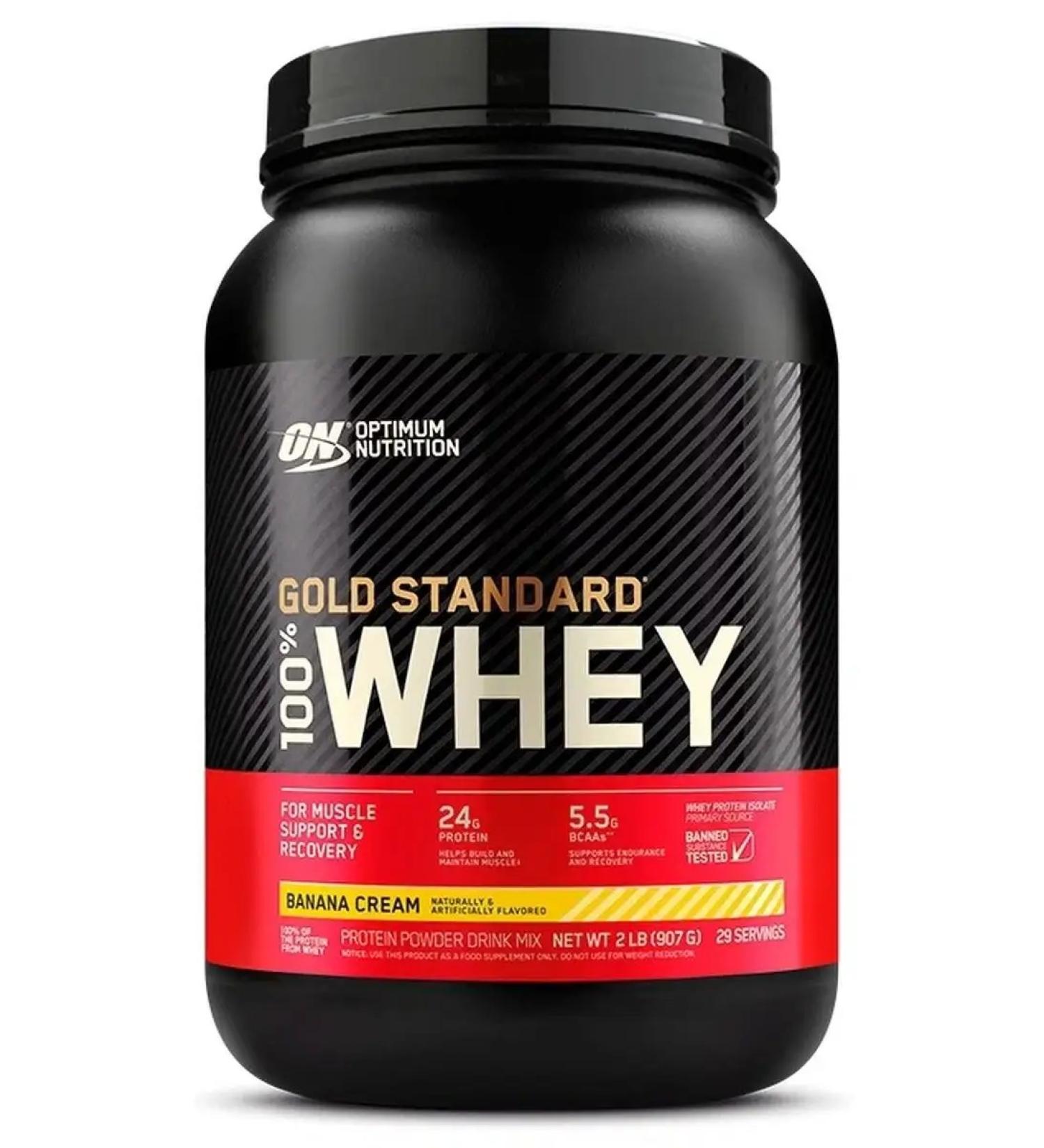 Optimum Nutrition Protein 100% Whey Gold Standard 907 banana - Buy Online on GoSupps.com