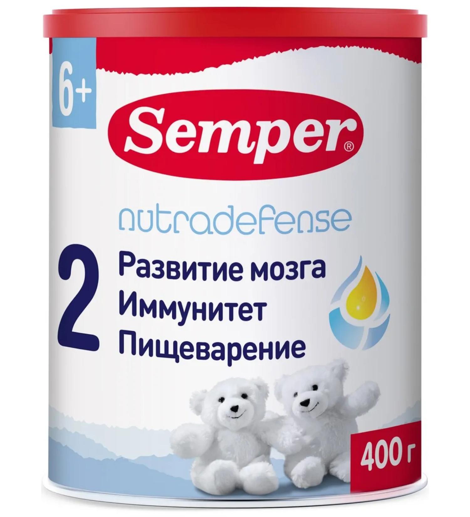 Semper Dairy mixture 2 nutradefense Baby 6 months Children's 400g - Buy Online on GoSupps.com