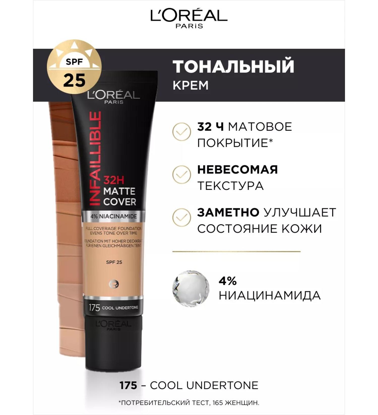 L'Oreal Paris INFALLIBLEN 32CH Tonal Cream. 175 - Buy Online on GoSupps.com