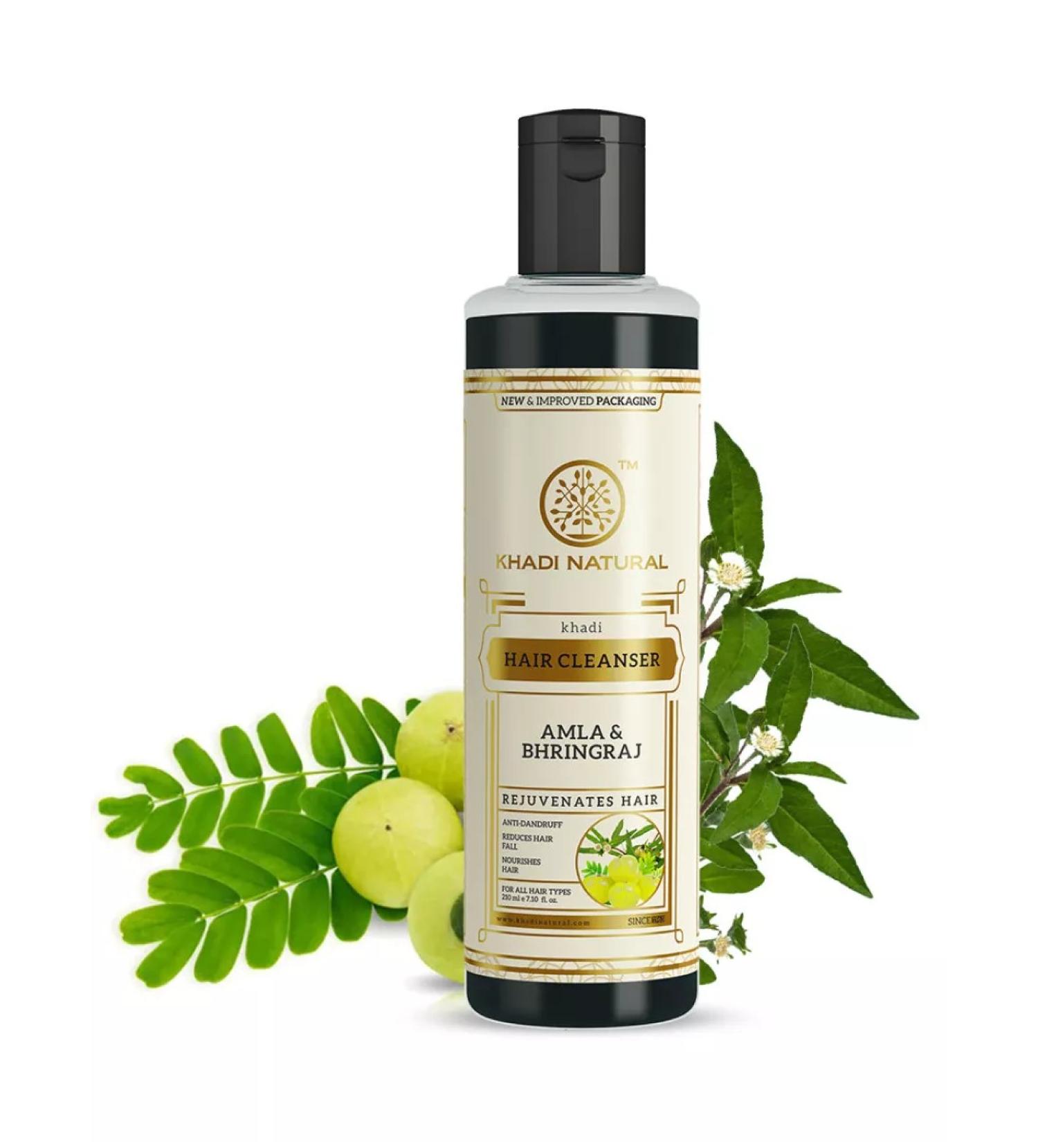 Khadi Natural AMLA and BHRINGRAJ hair shampoo (Amla Bhringraj) 210 ml - Buy Online on GoSupps.com