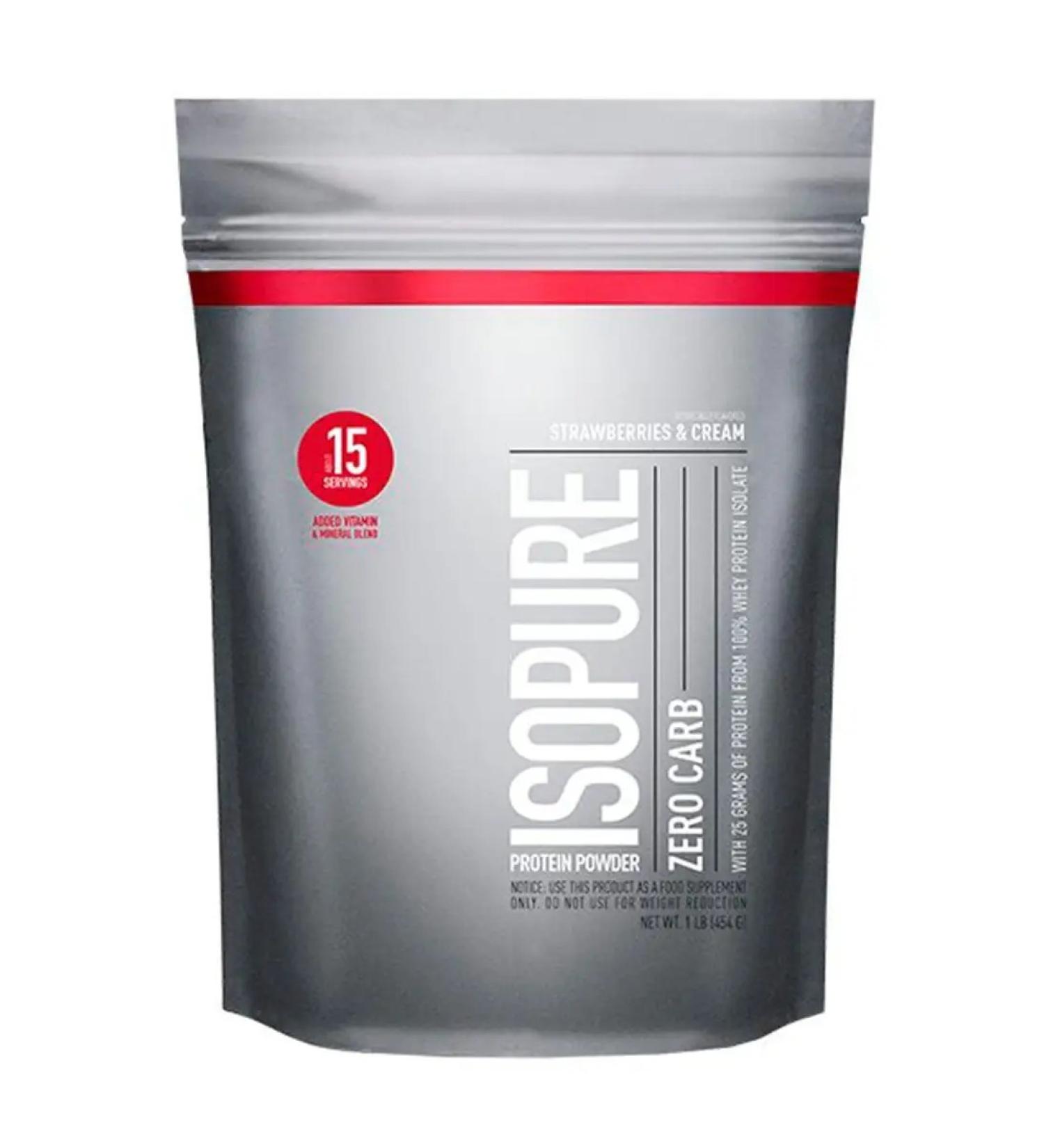 Isopure Protein Zero Carb 454 g - strawberries with cream - Buy Online on GoSupps.com