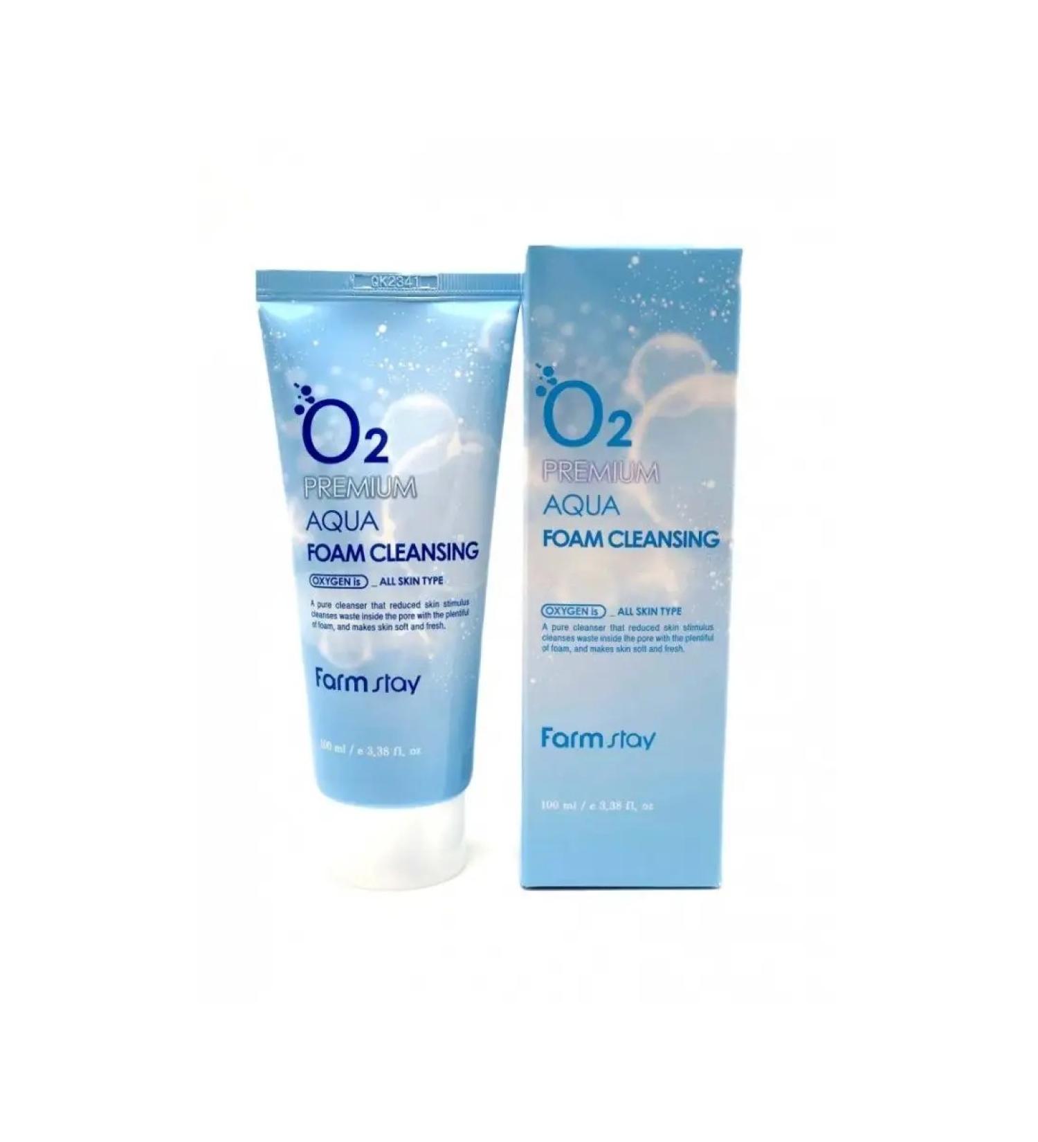 farmstay Foam for washing O2 Premium Aqua Cleansing Foam 100 ml