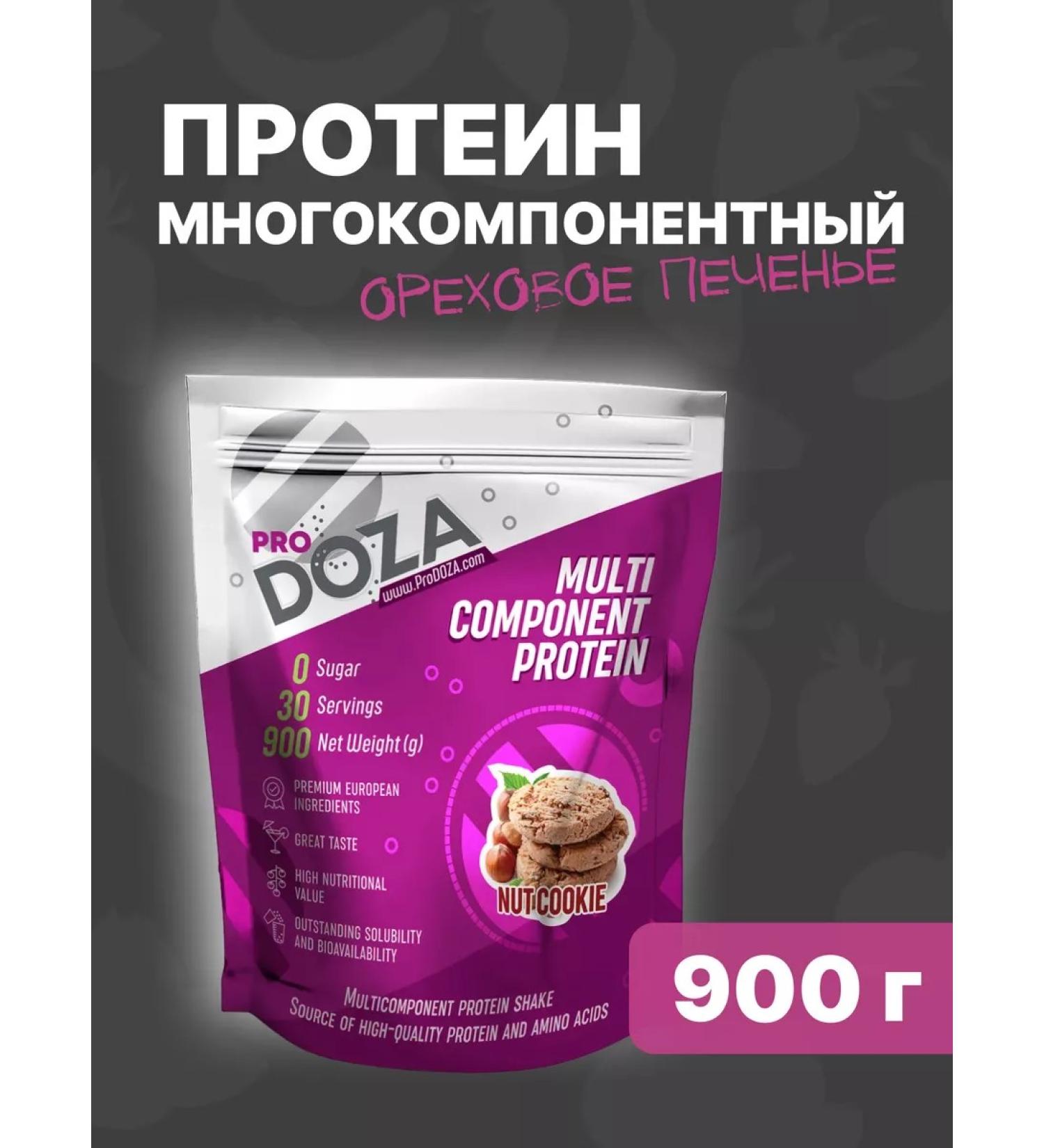 ProDOZA Protein cocktail nut cookies 900 gr. - Buy Online on GoSupps.com