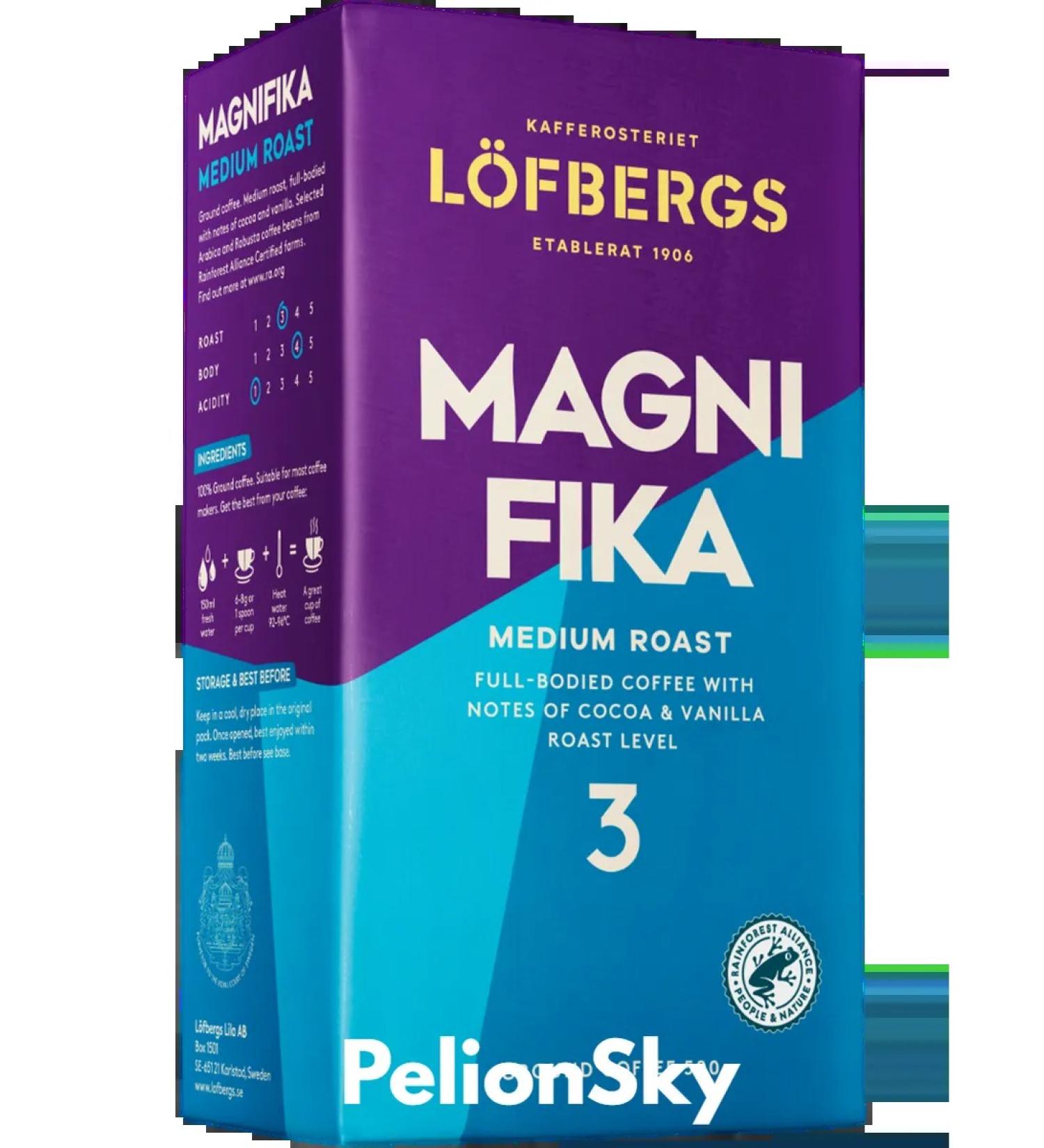 Coffee ground Lofbergs Magnifika 500gr - Buy Online on GoSupps.com