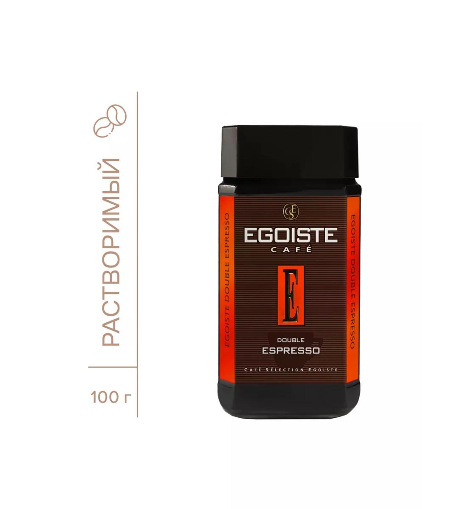 EGOISTE Double espresso coffee is soluble 100g - Buy Online on GoSupps.com