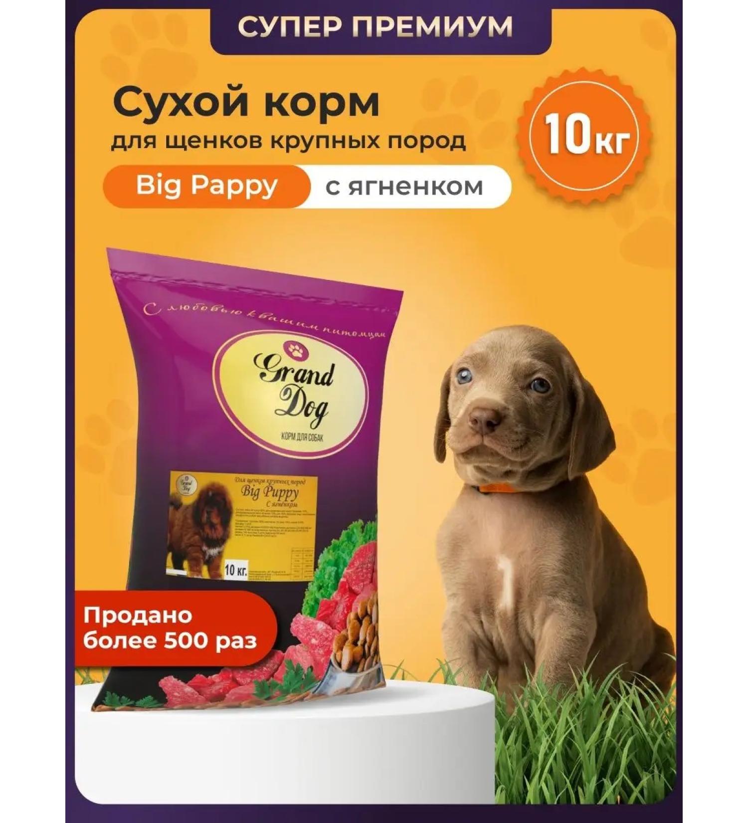 Grand Dog Feed for puppybig puppy with lamb10 kg - Buy Online on GoSupps.com