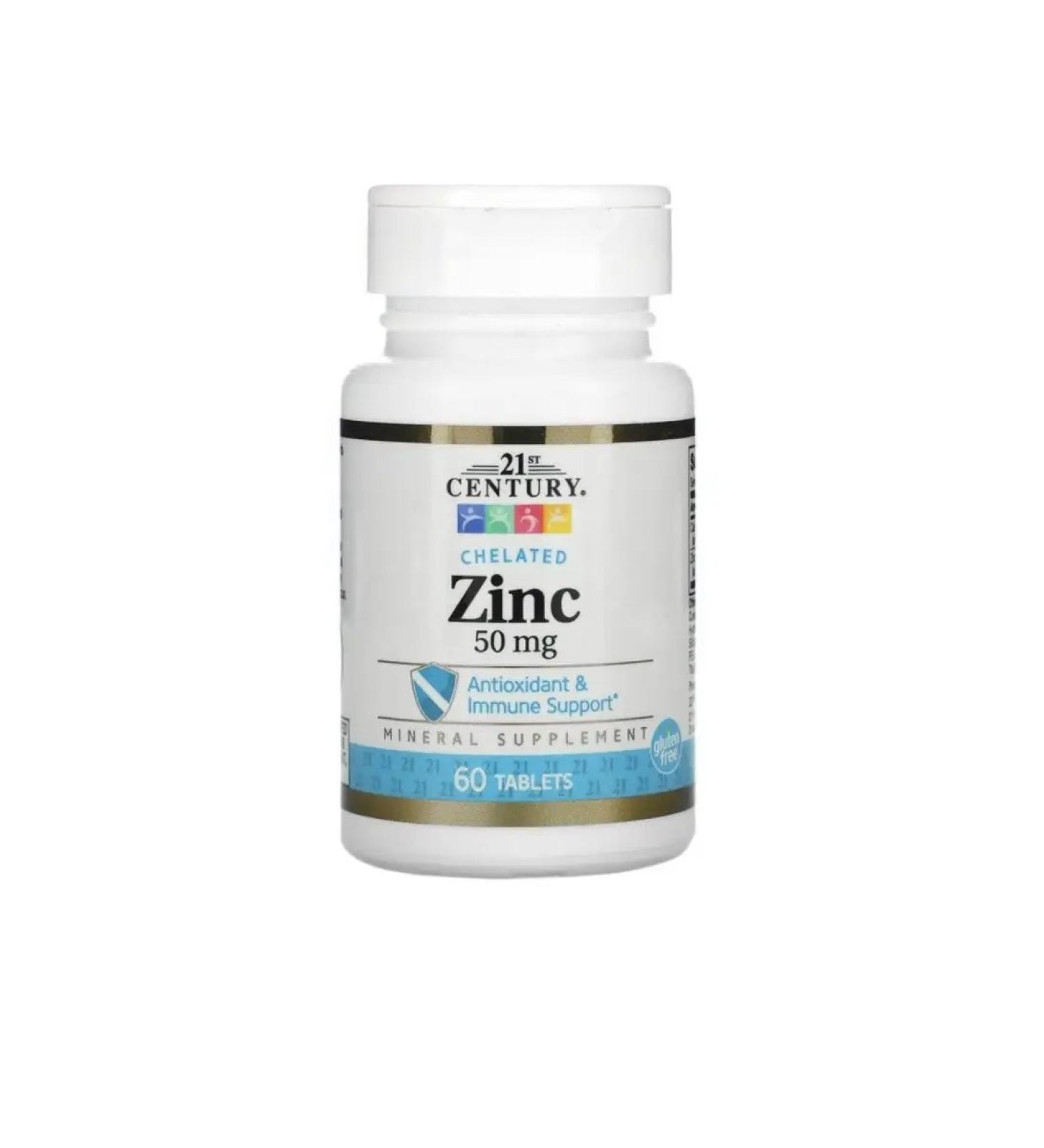 21st Century HELET ZINK 50 mg 60 table - Buy Online on GoSupps.com