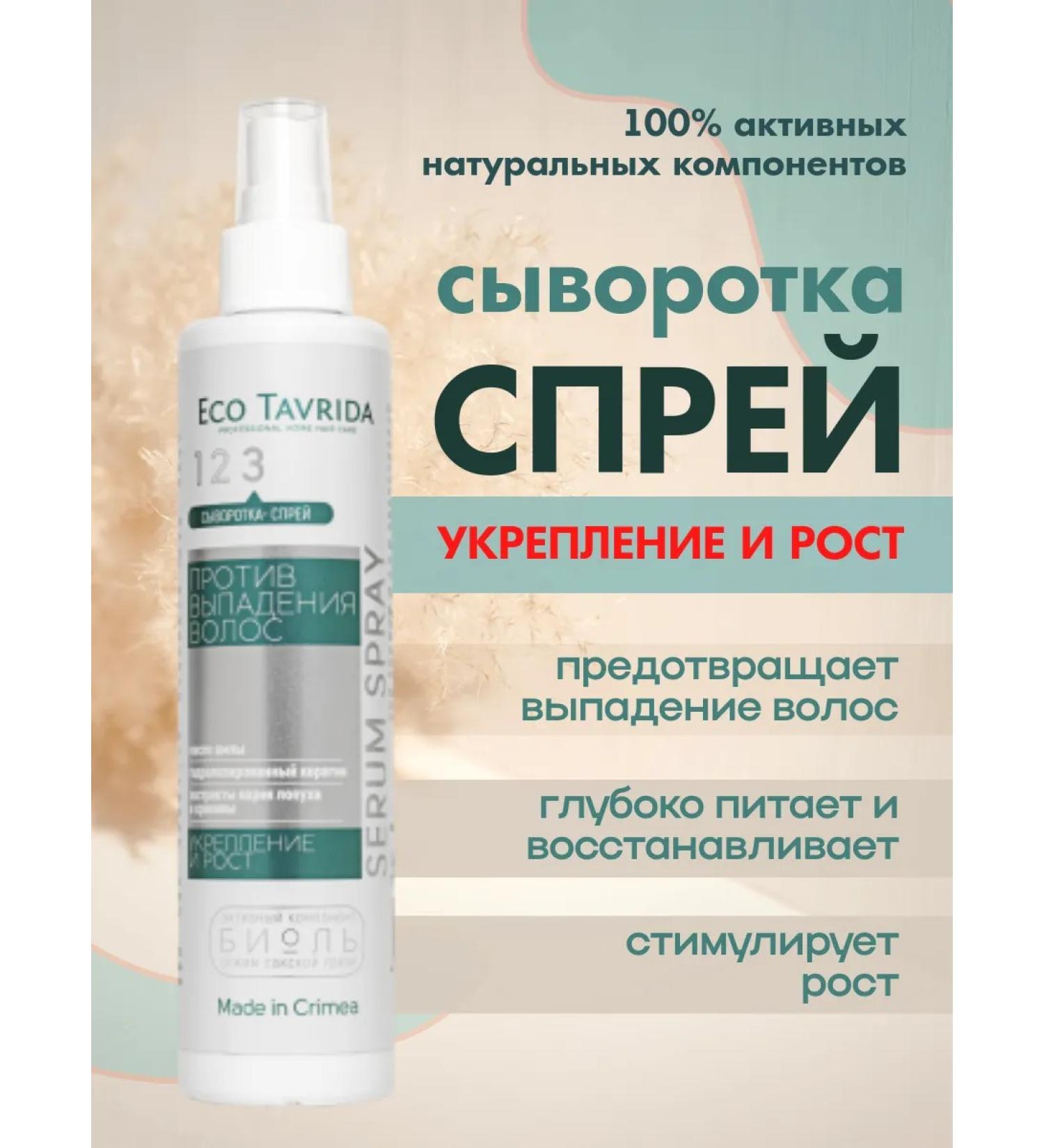 ECO TAVRIDA Serum-spray against hair loss Strengthening and growth - Buy Online on GoSupps.com