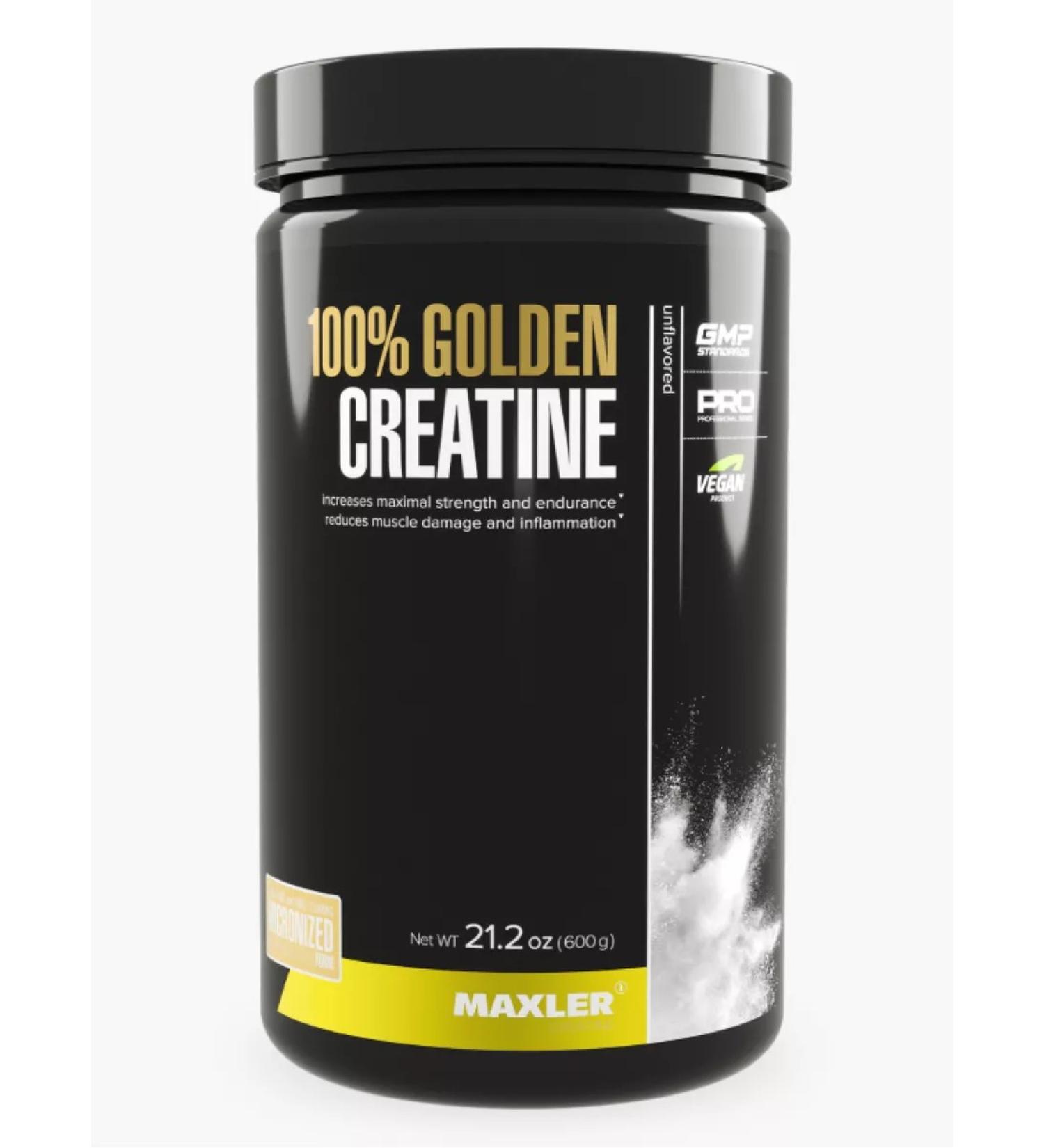 100% Golden Creatine creatine monohydrate powder maxler 600g - Buy Online on GoSupps.com