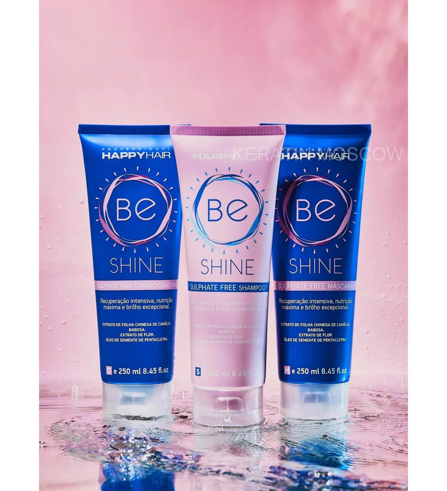 Keratin Moscow Happy hair be shine shampoo mask air conditioner - Buy Online on GoSupps.com