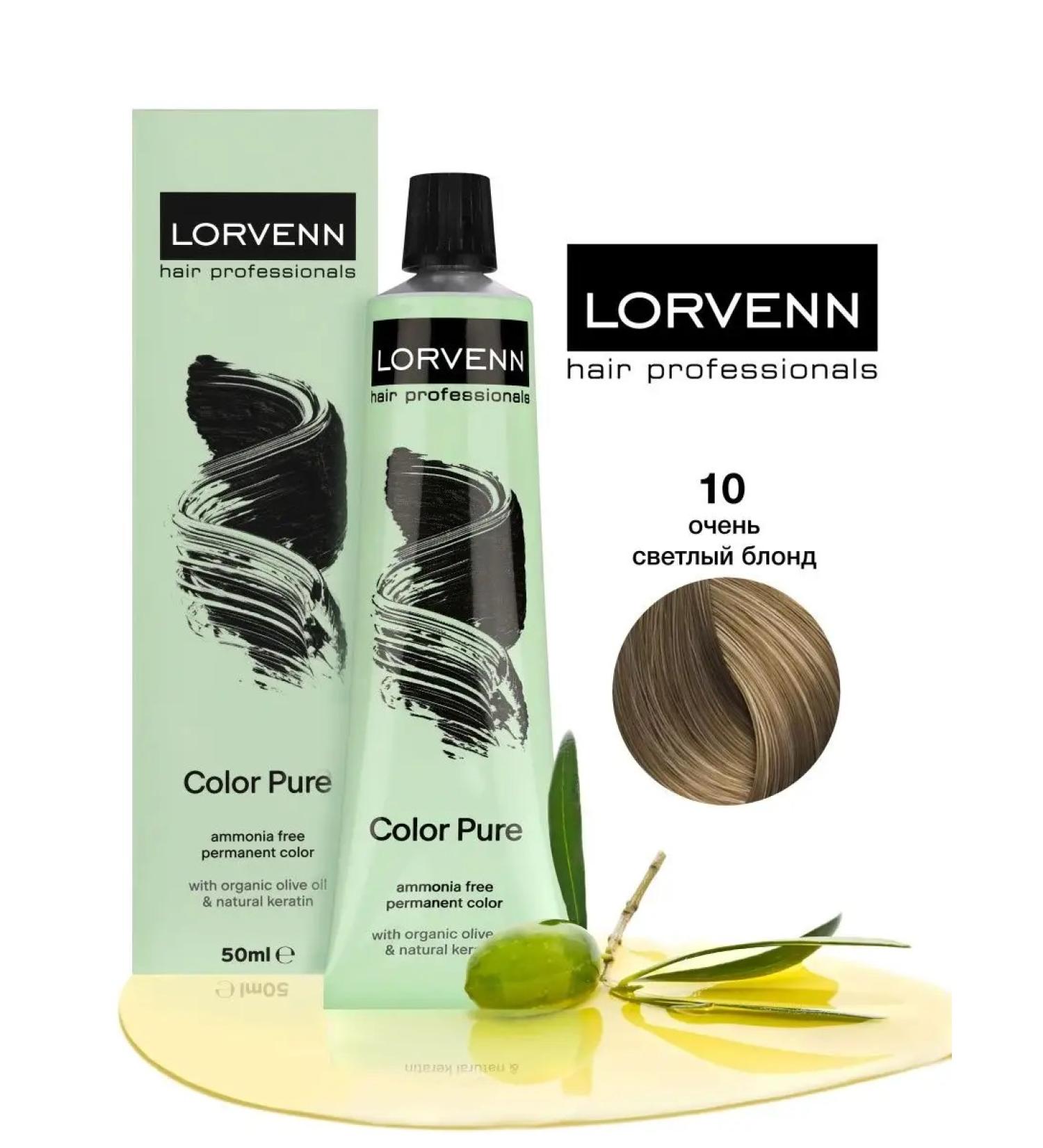 Lorvenn Hair Professionals Hair dye Color Pure 10 50 ml