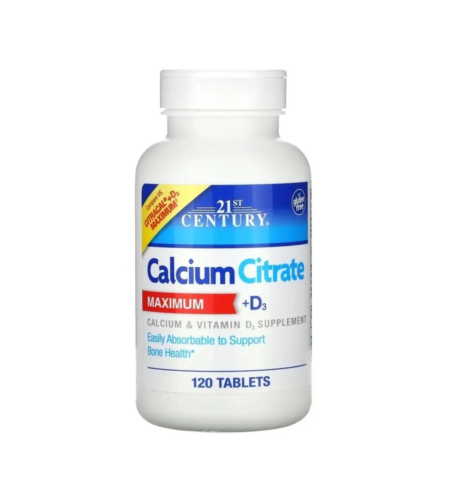 21st Century Calcium and D3 120 tablets