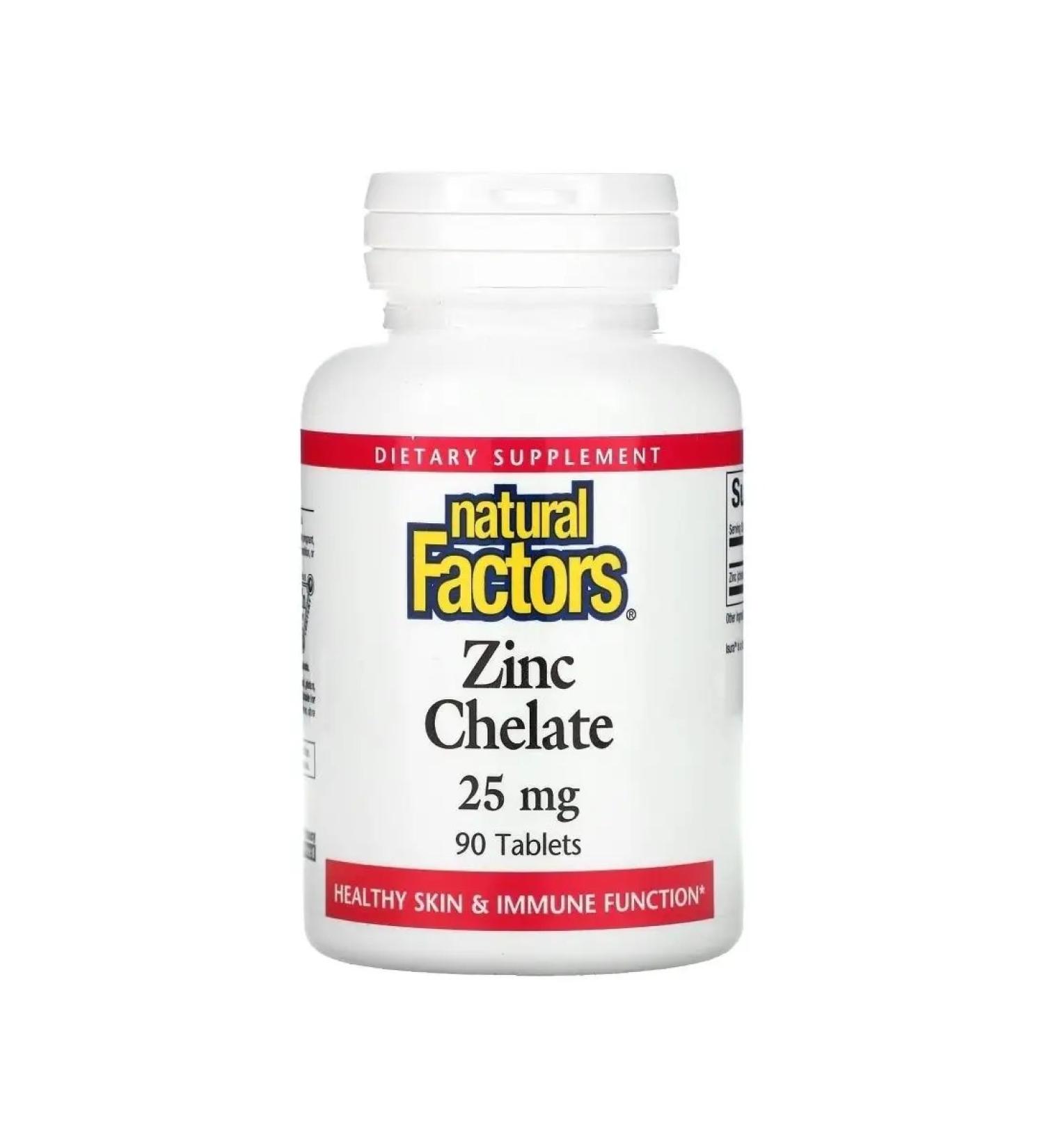 Natural Factors Helat zinc 25 mg 90 tablets