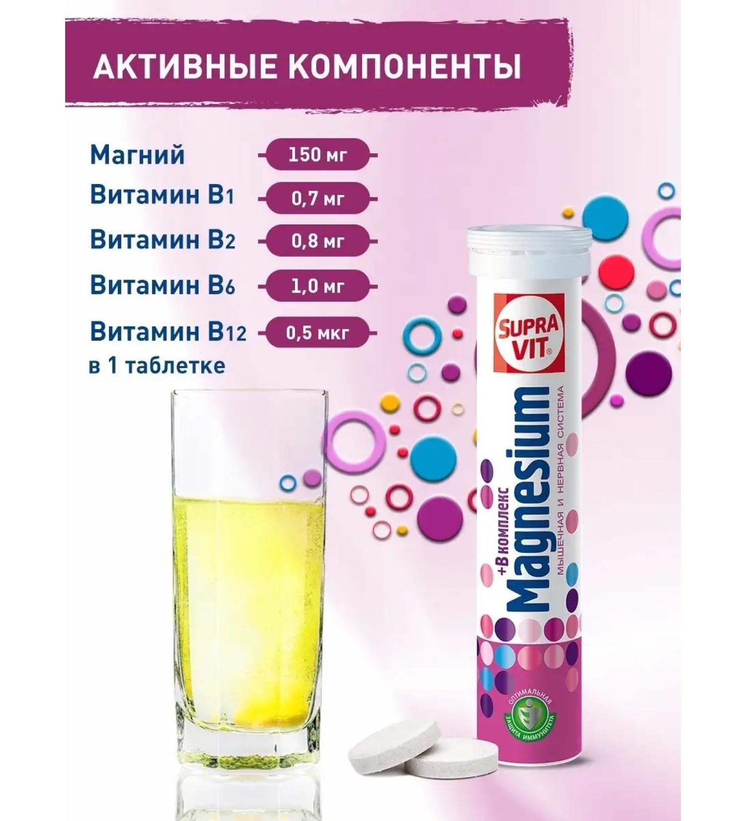 Supravit Sawing vitamins magnesium + in the complex 20 pcs - Buy Online on GoSupps.com