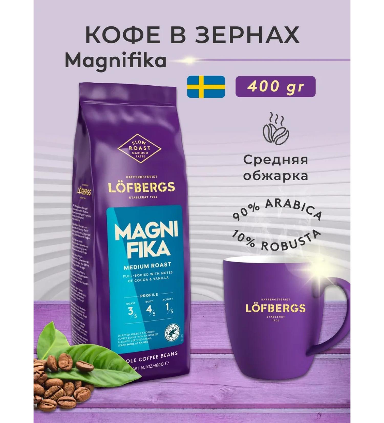 LOFBERGS Magnifika 400g coffee - Buy Online on GoSupps.com