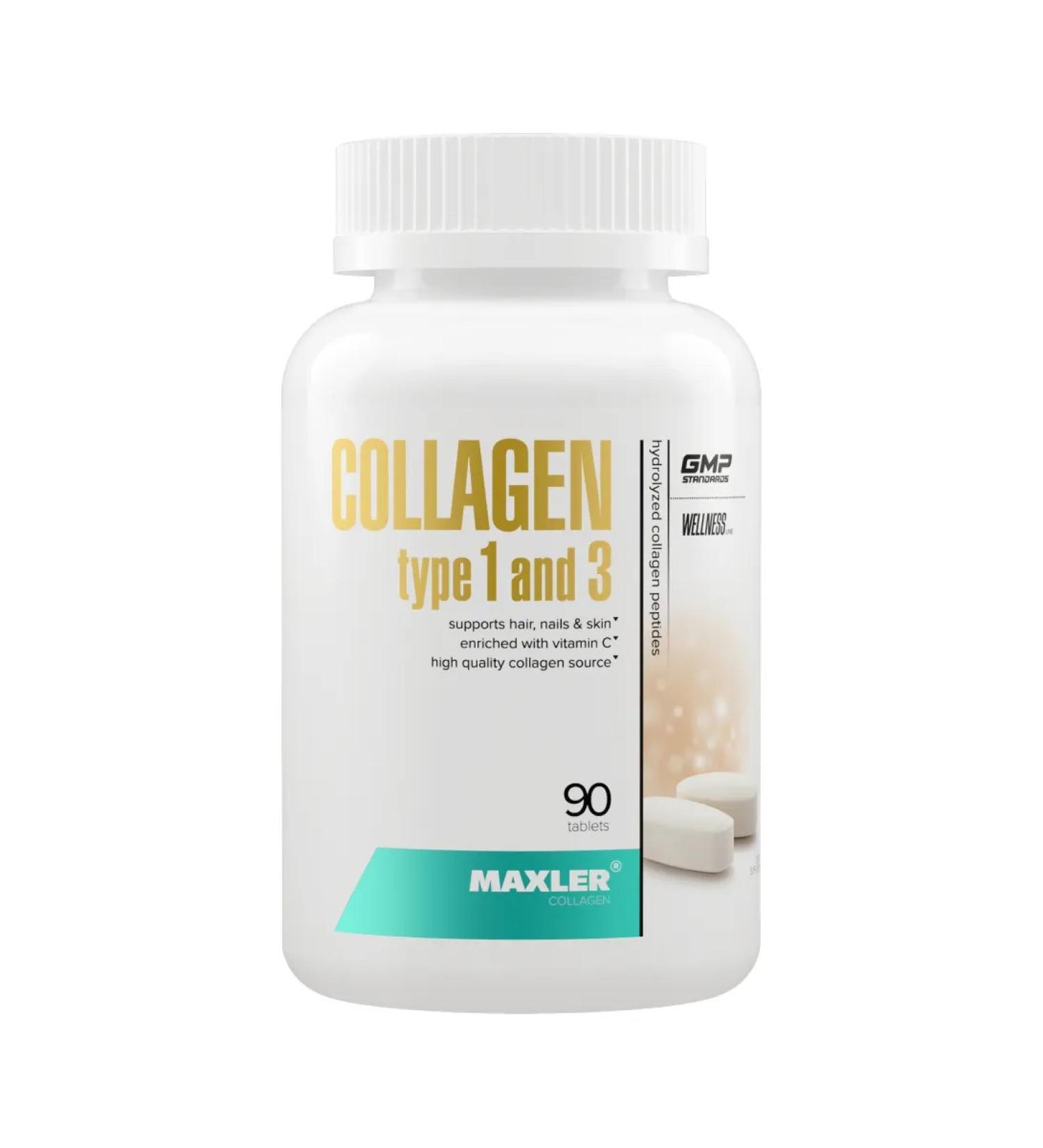 maxler Collagen 1 and 3 Type + vitamin C Collagen Type 1 and 3 90 pcs - Buy Online on GoSupps.com