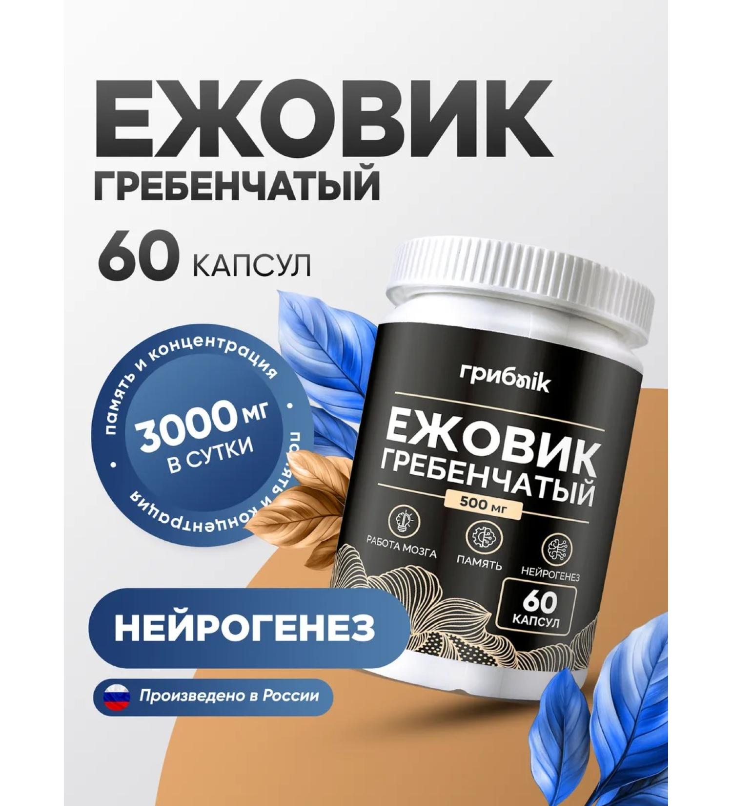 MushroomNik Ezhovik Chanbone Lions Mane Micelle 60 Capsules 500 mg - Buy Online on GoSupps.com