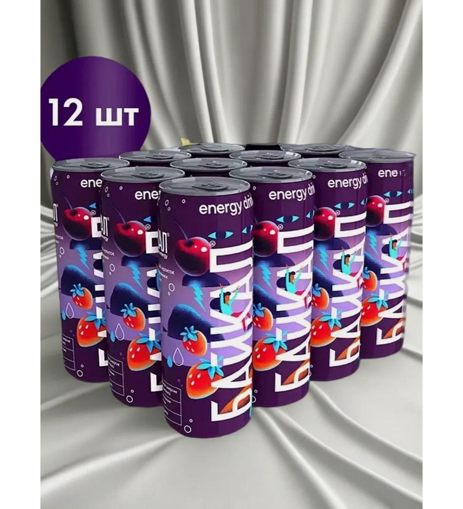 Baikal Energy "Strawberry-Black Cherry" 12 pcs 0.45 liters