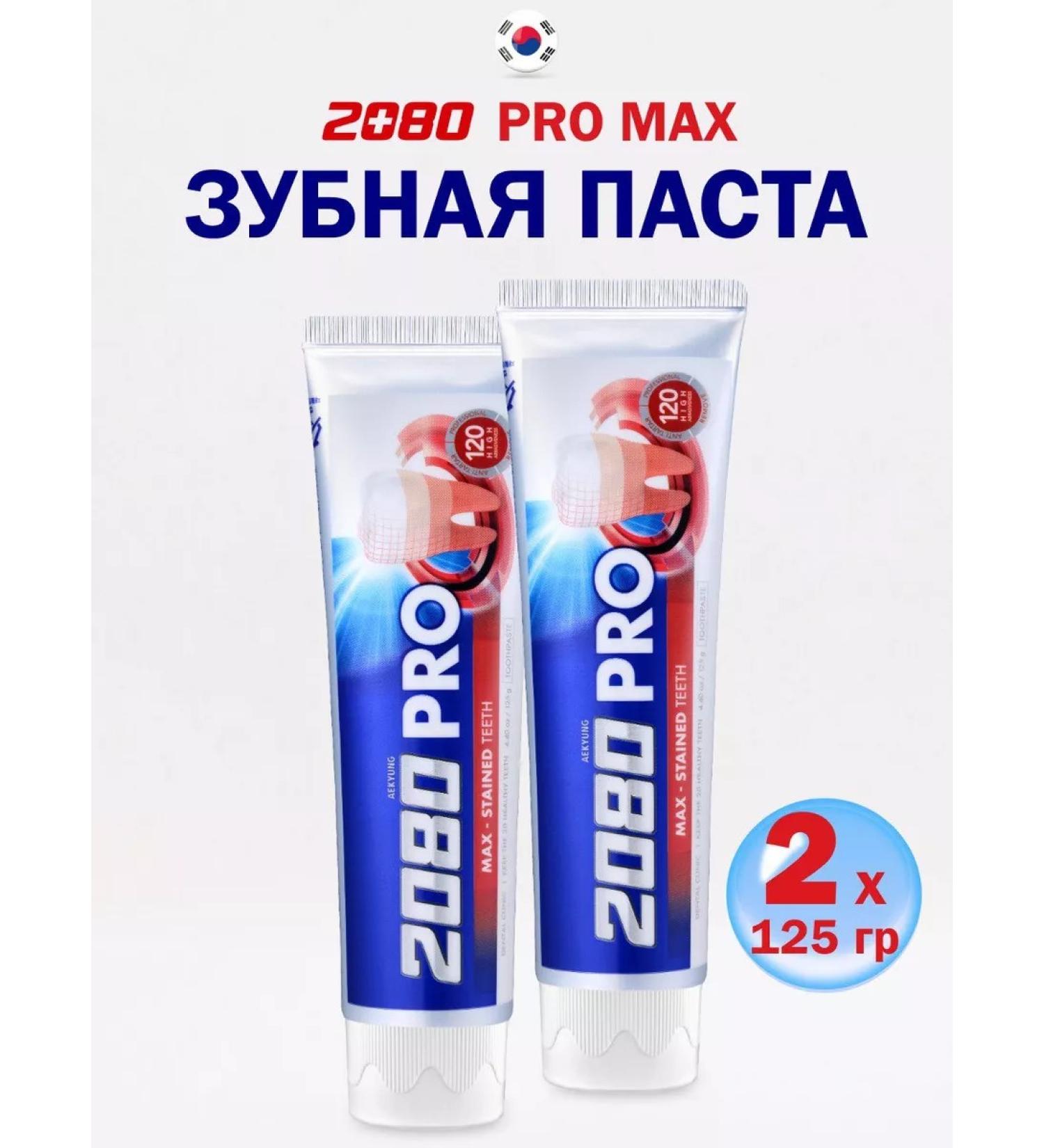 Dental Clinic 2080 Set of toothpaste Pro Max maximum protection 2pcs*125ml - Buy Online on GoSupps.com