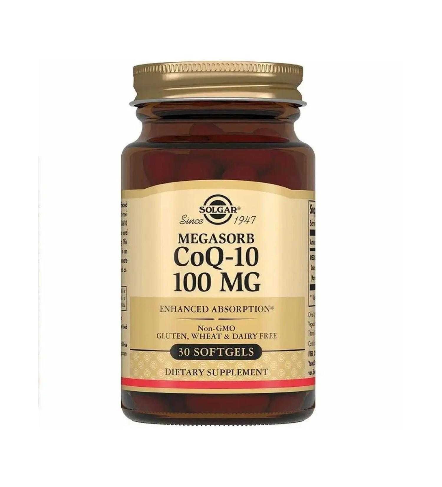 SOLGAR Coenzyme capsules Q-10 100 mg 30 pcs - Buy Online on GoSupps.com