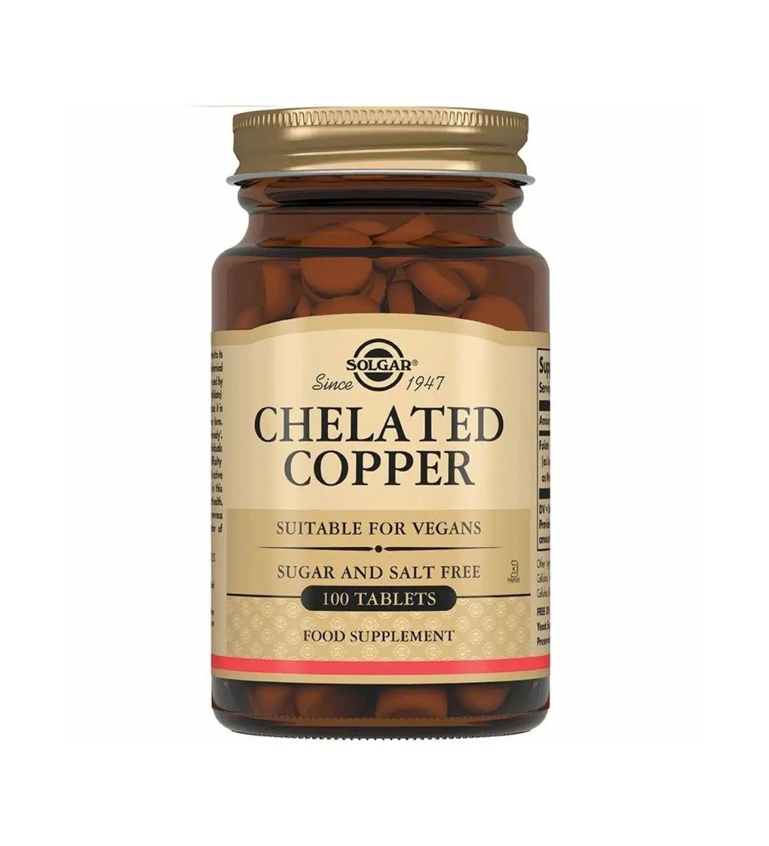 SOLGAR HEALT HEALT copper tablets 100 pcs - Buy Online on GoSupps.com