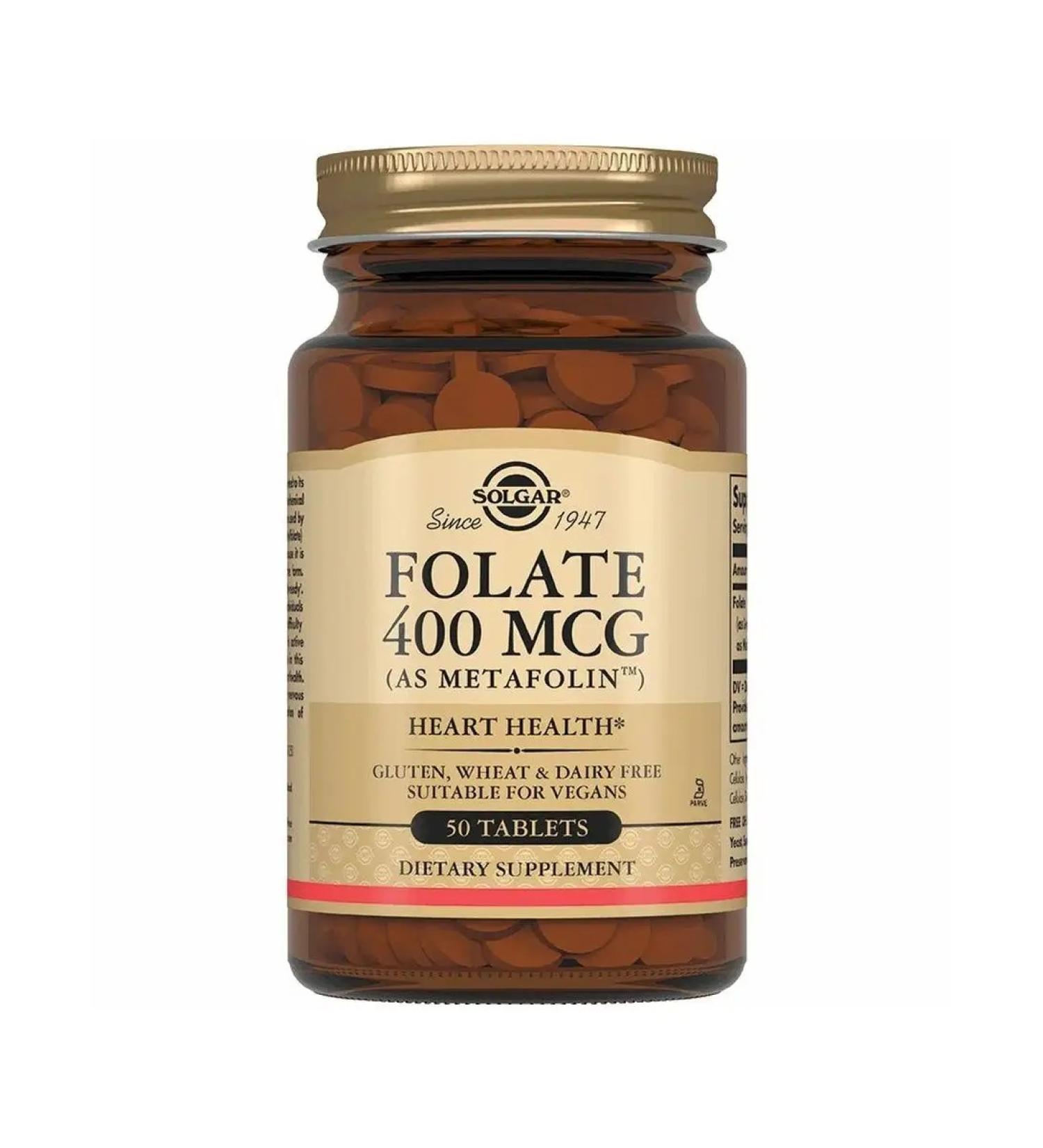 SOLGAR Folat 400 g Metafolin 50 pcs - Buy Online on GoSupps.com