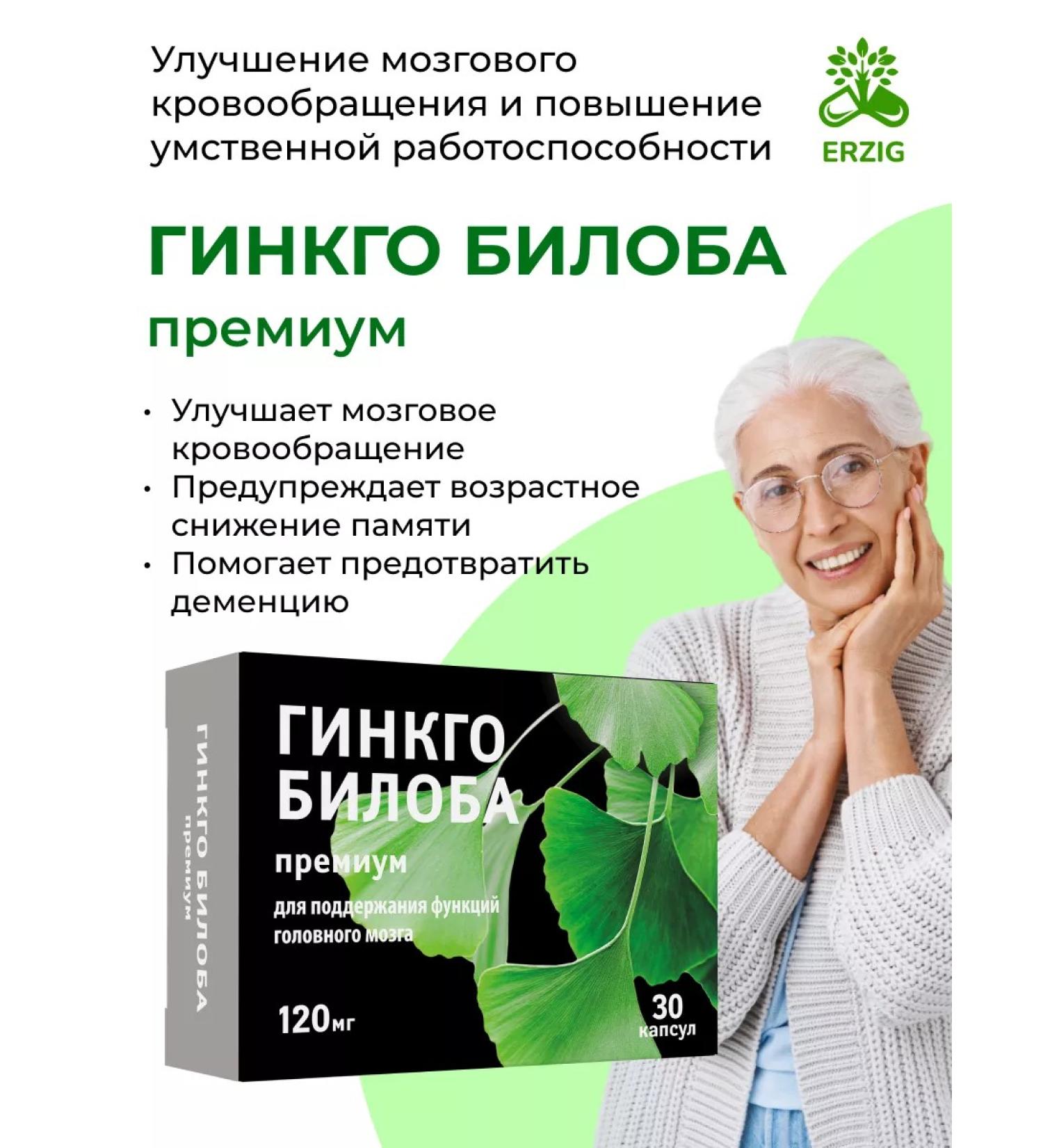 Erzig Ginkgo biloba premium 120mg - Buy Online on GoSupps.com
