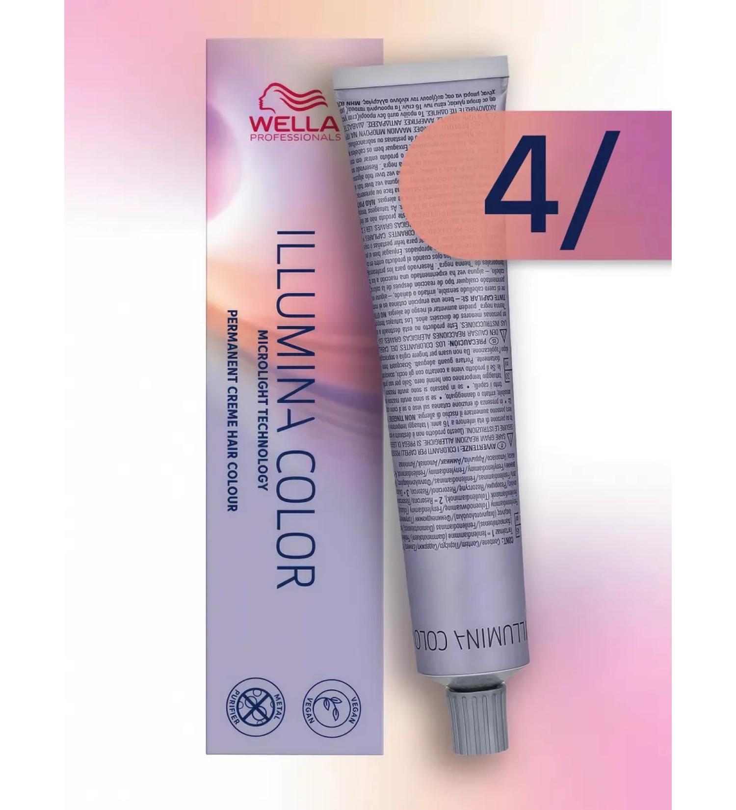 WELLA PROFESSIONALS Persistent hair cream Illumina Color 4 - Buy Online on GoSupps.com