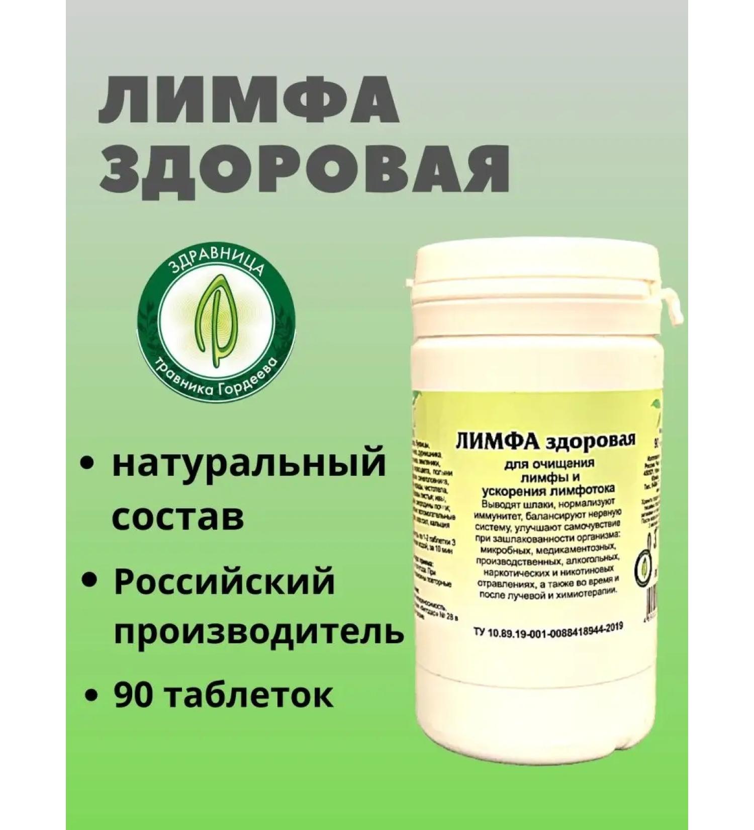 Gordeev Lymph healthy 90 table