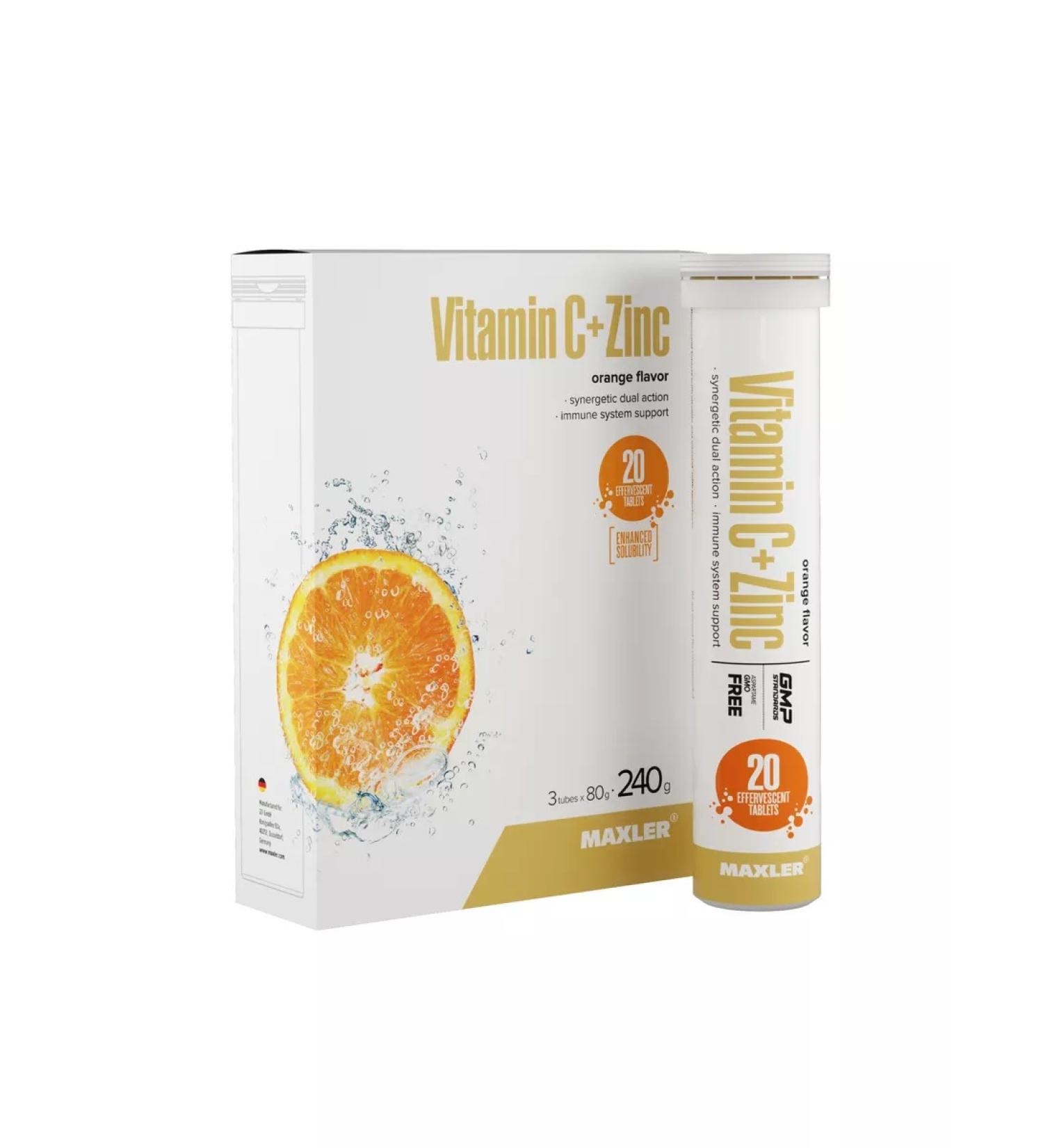 Vitamin C+Vitamin C+Zink (3x20) Orange - Buy Online on GoSupps.com