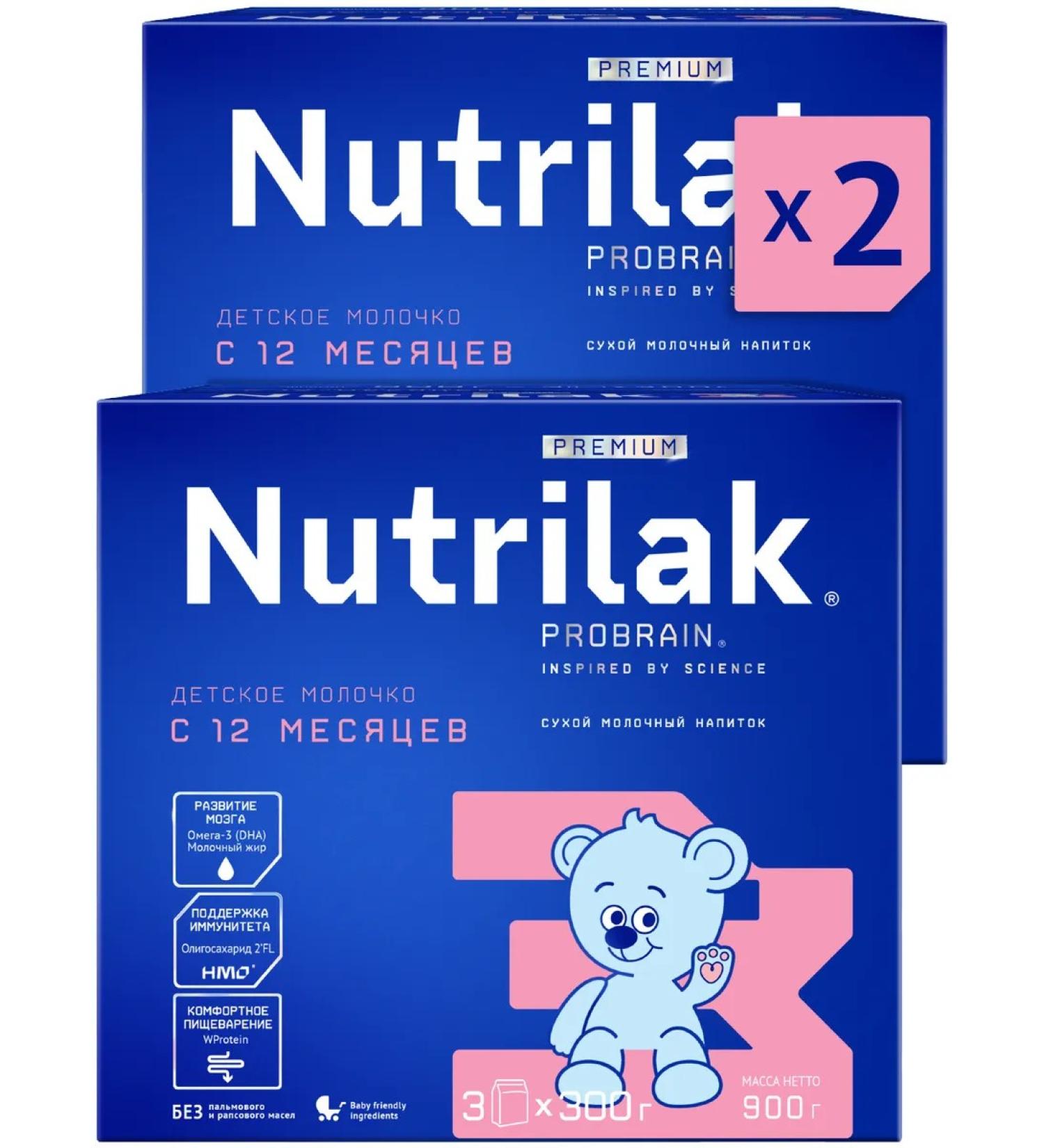 Children's milk Nutrilak Premium 3 from 12 months 900g 2pcs - Buy Online on GoSupps.com