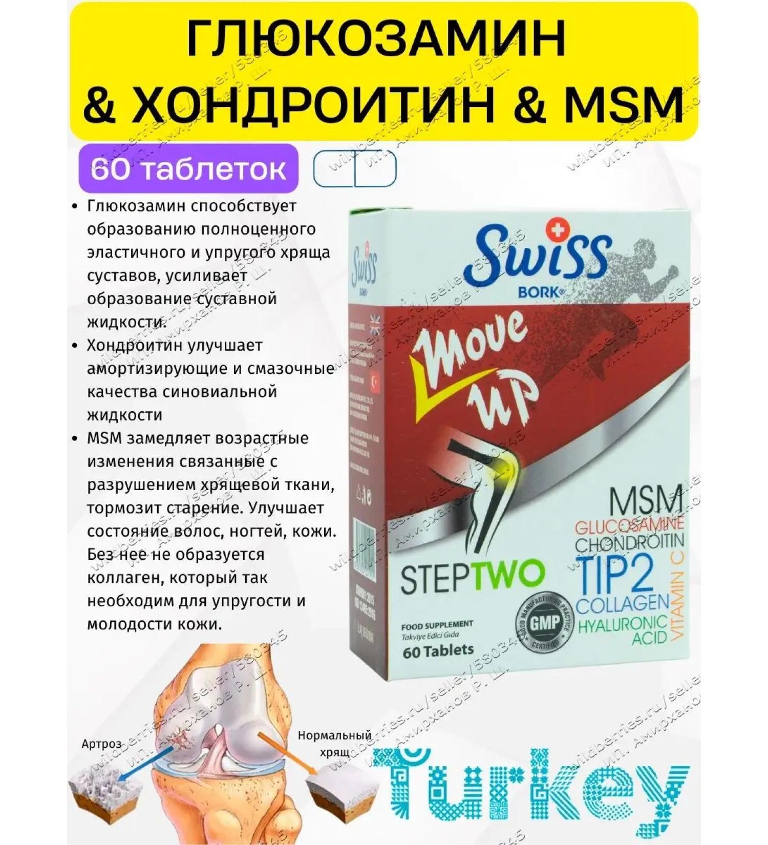 Swiss bork Chondroprotectors. Glucosamine chondroitin msm collagen 2 - Buy Online on GoSupps.com