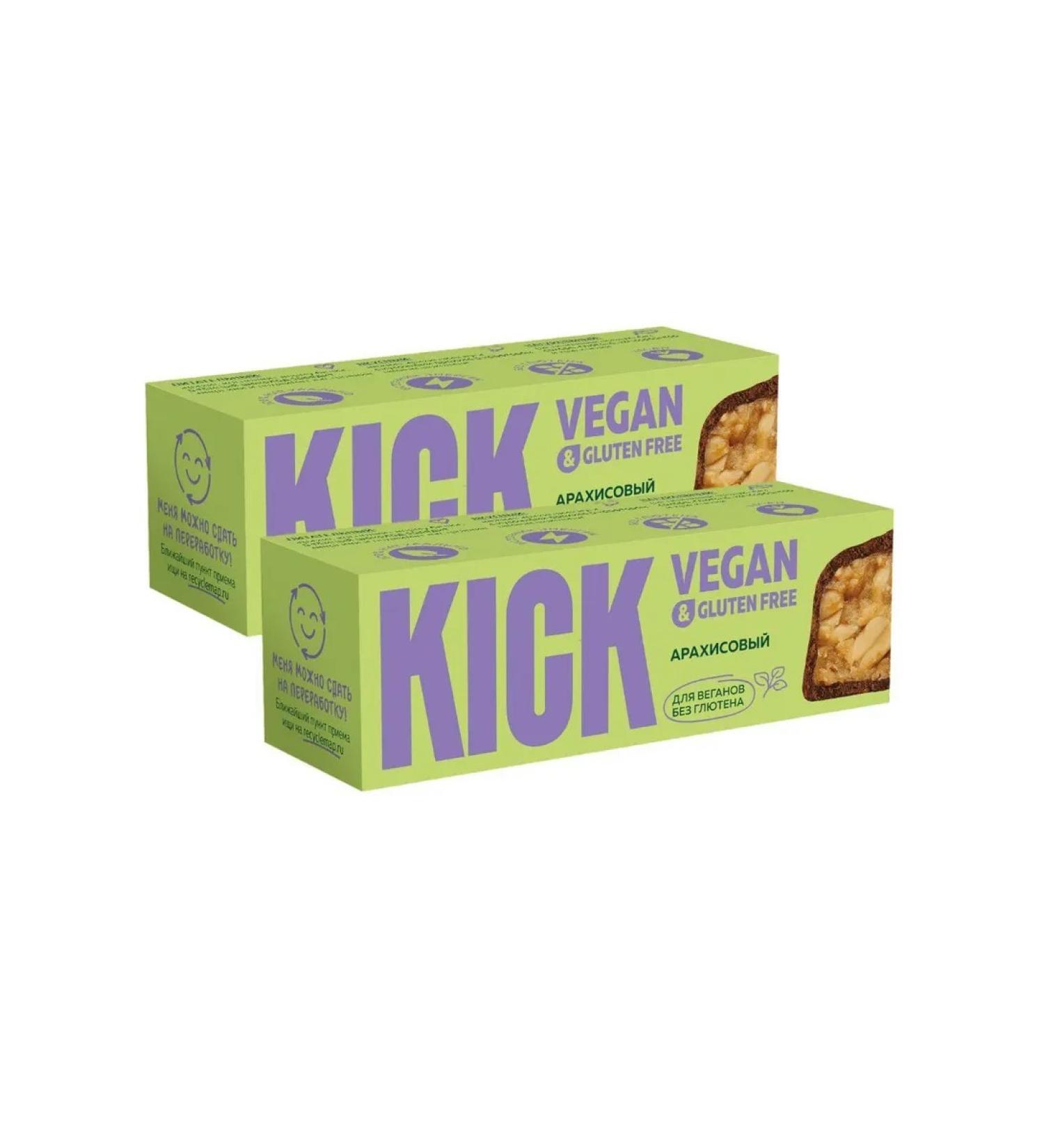 Kick Baton in dark chocolate with peanuts without gluten 2pcs a45gr