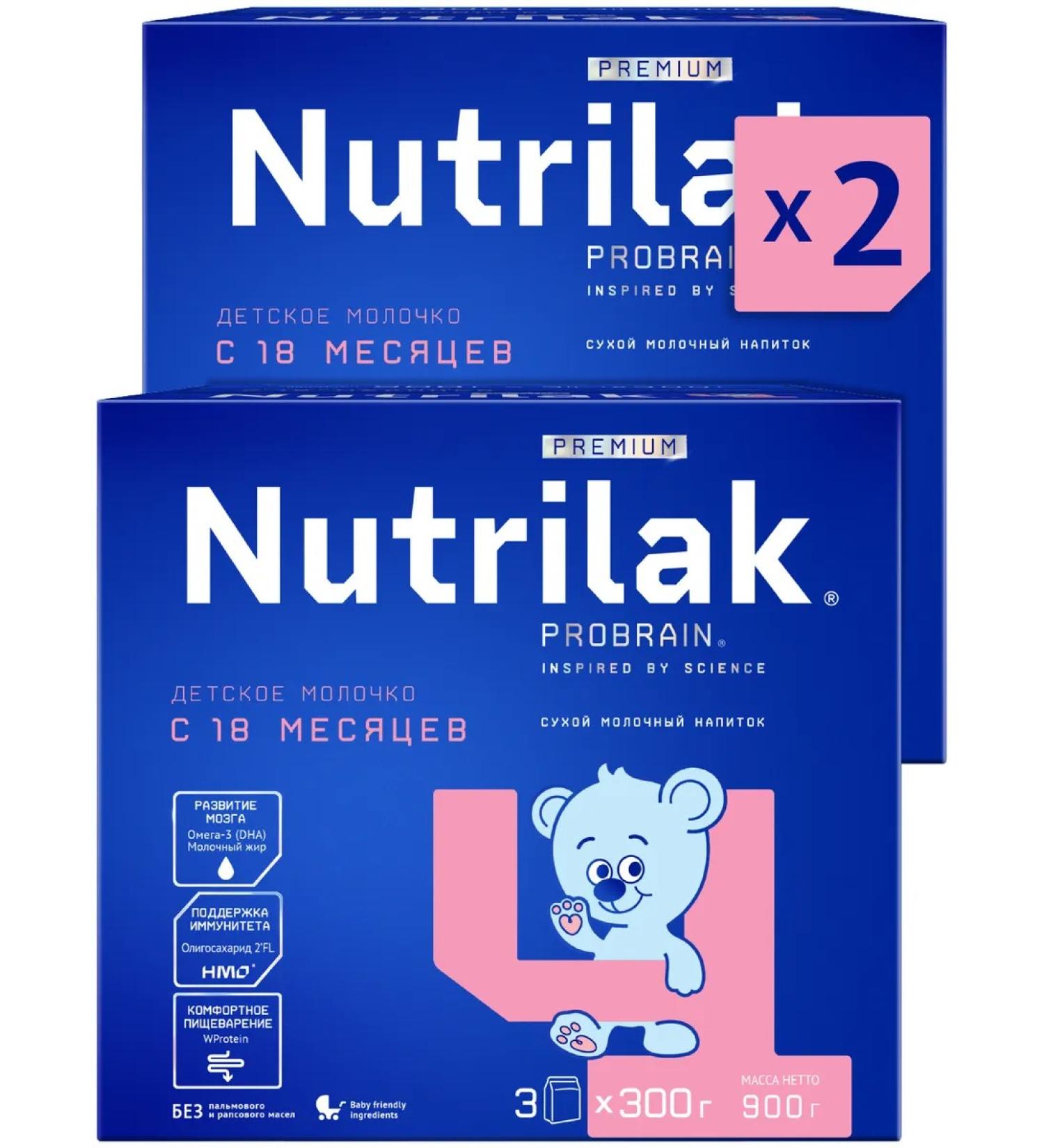 Children's milk Nutrilak Premium 4 from 18 m 900g 2pcs - Buy Online on GoSupps.com