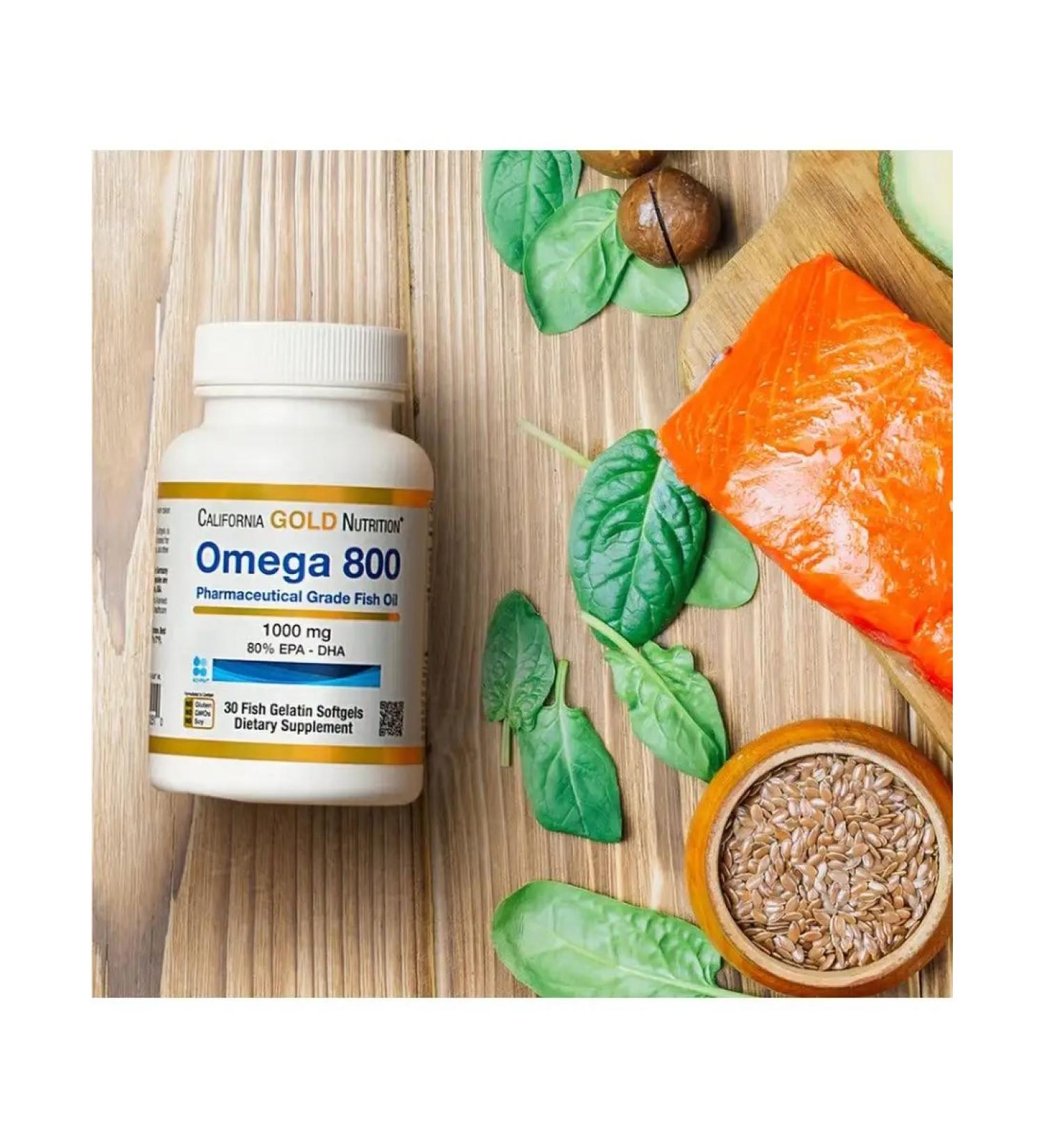 California Gold Nutrition omega 800 fish oil 30 capsules - Buy Online on GoSupps.com