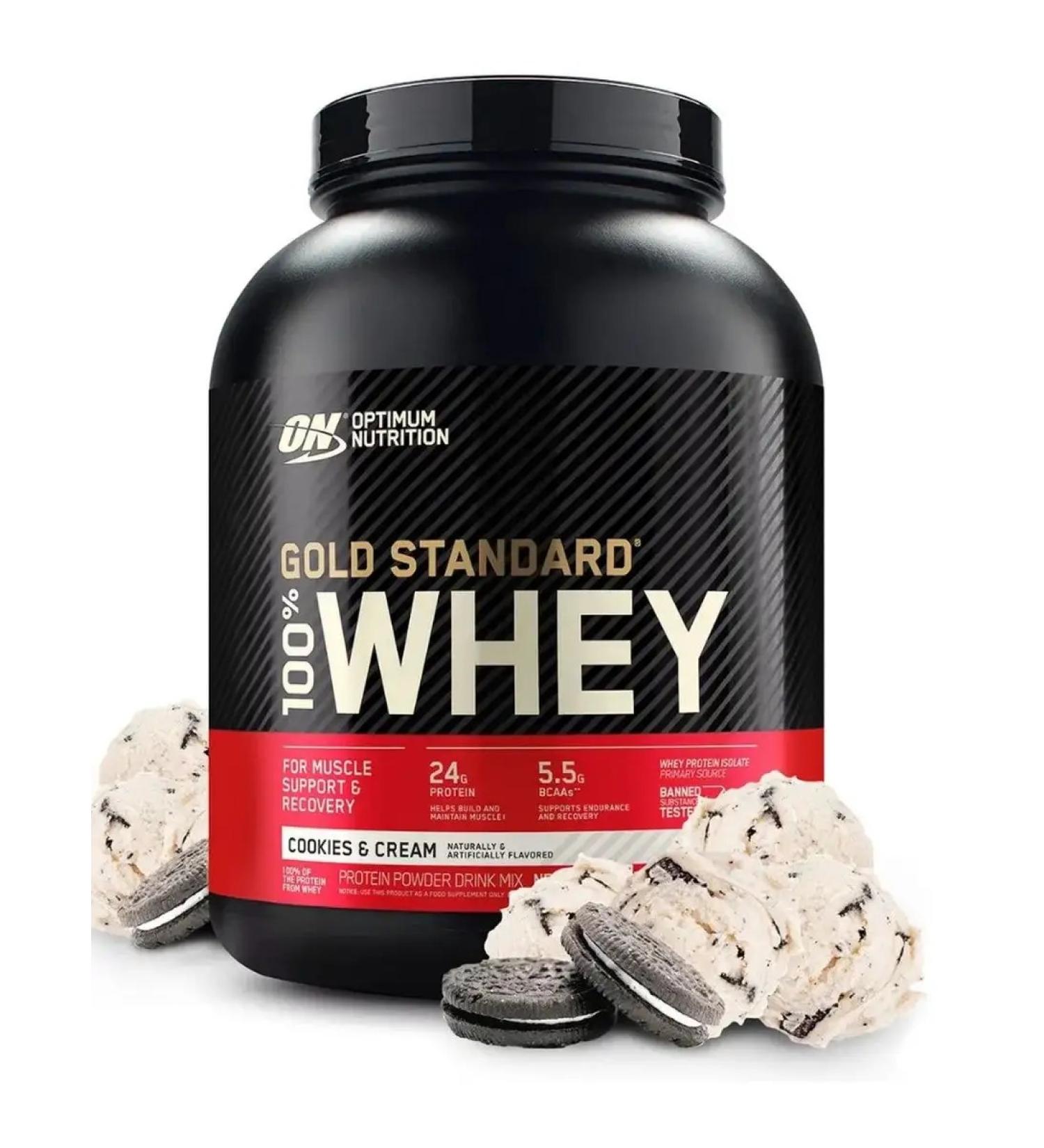 Optimum Nutrition Protein 100% Whey Gold Standard 2270 g (cookies - cream) - Buy Online on GoSupps.com