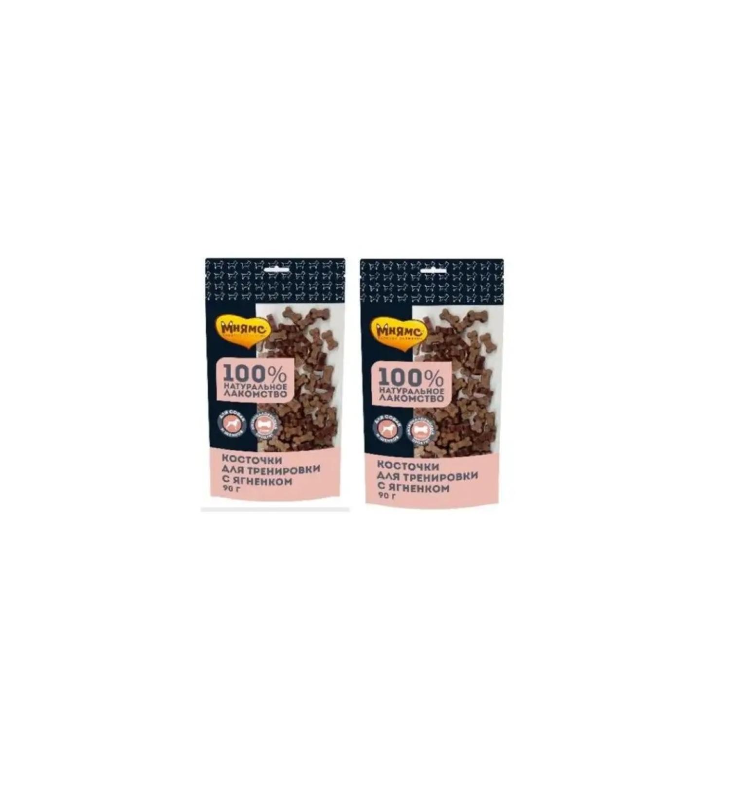Mnyams Treats for dogs "bones" with lamb 90 g.* 2 - Buy Online on GoSupps.com