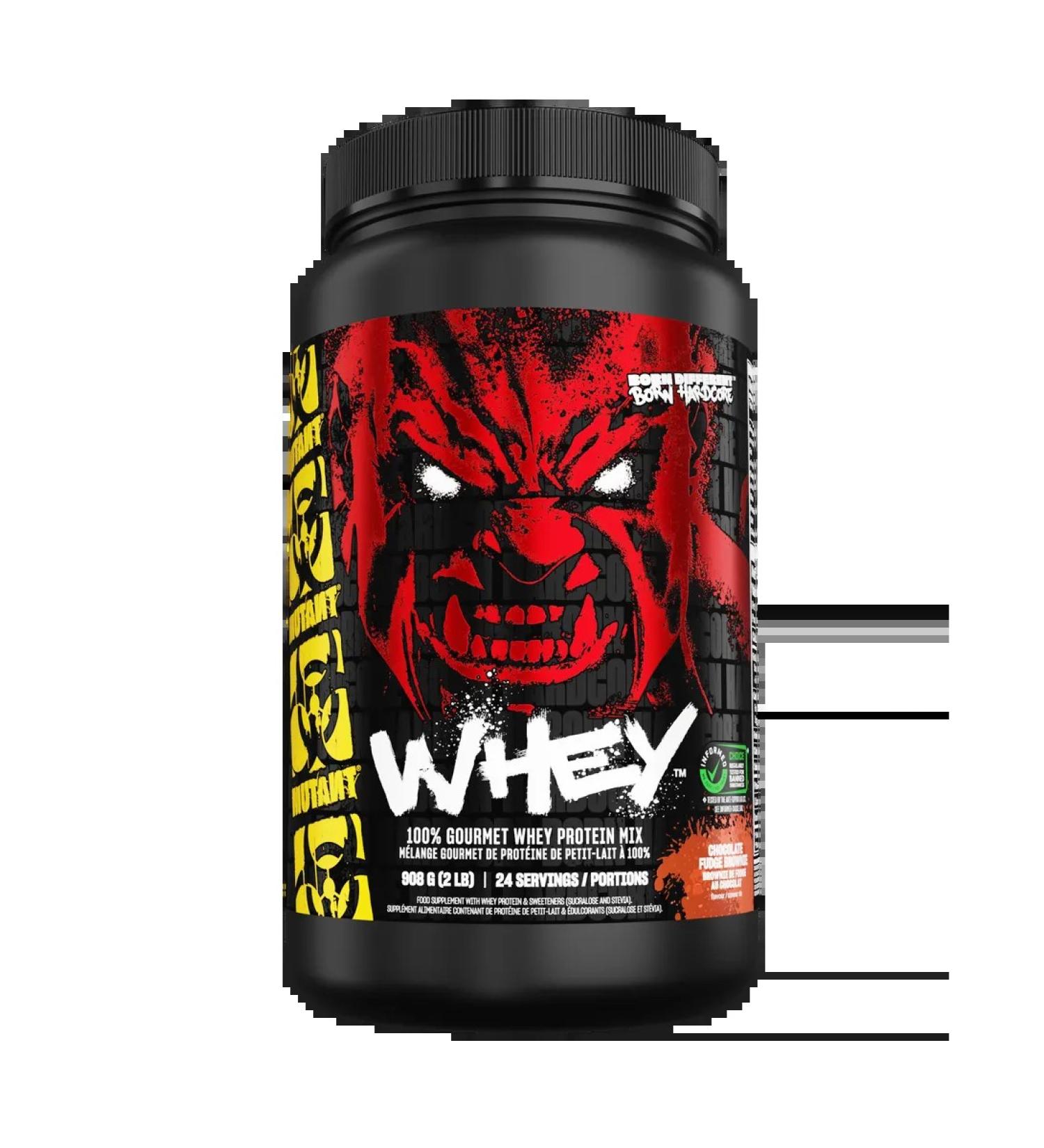 Mutant Whey protein 908 g - Brownies with chocolate - Buy Online on GoSupps.com