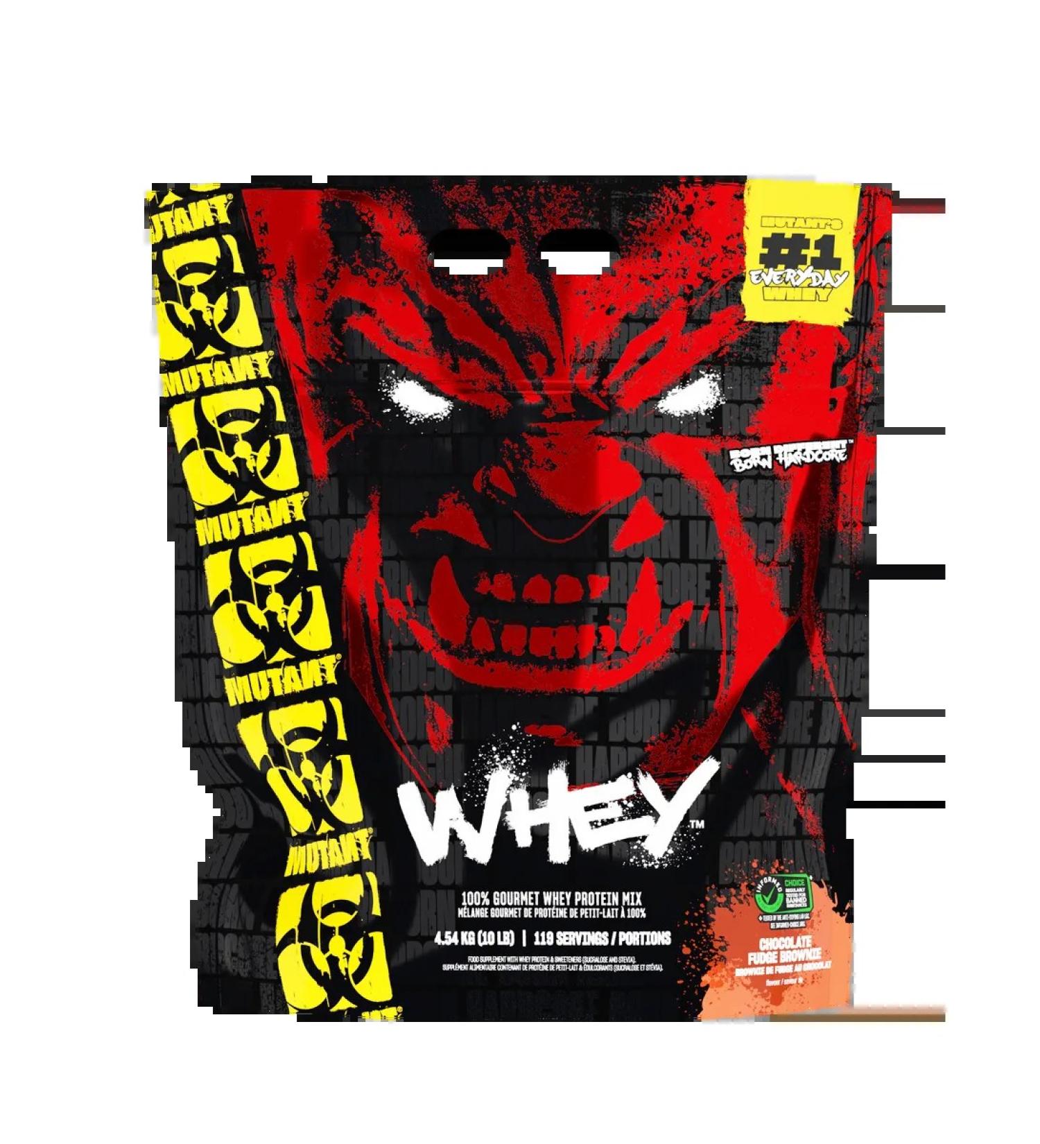 Mutant Whey protein 4540 g - Brownie with chocolate - Buy Online on GoSupps.com