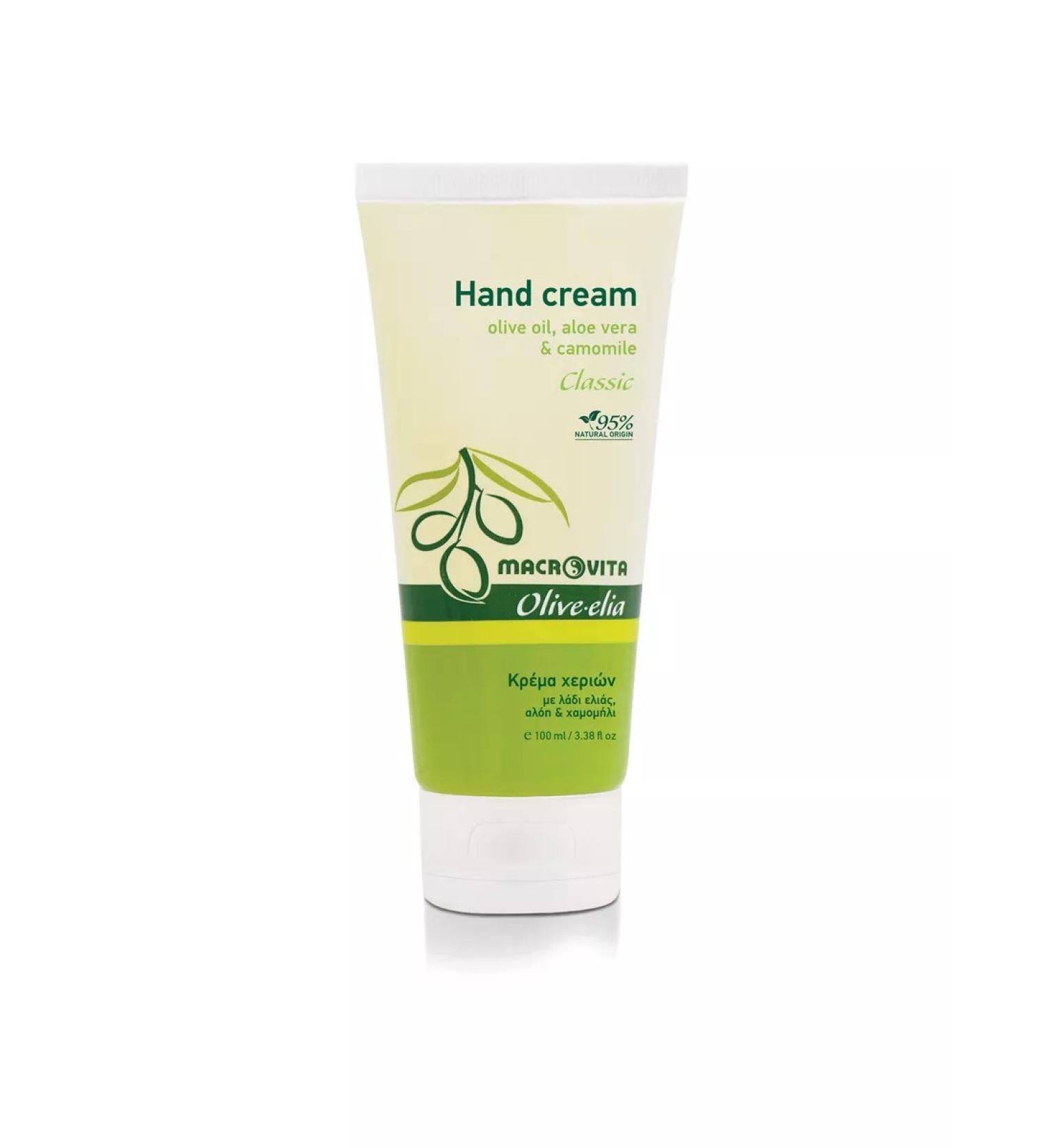 OliveliaMacrovita Hand cream moisturizers with olive oil aloe and chamomile