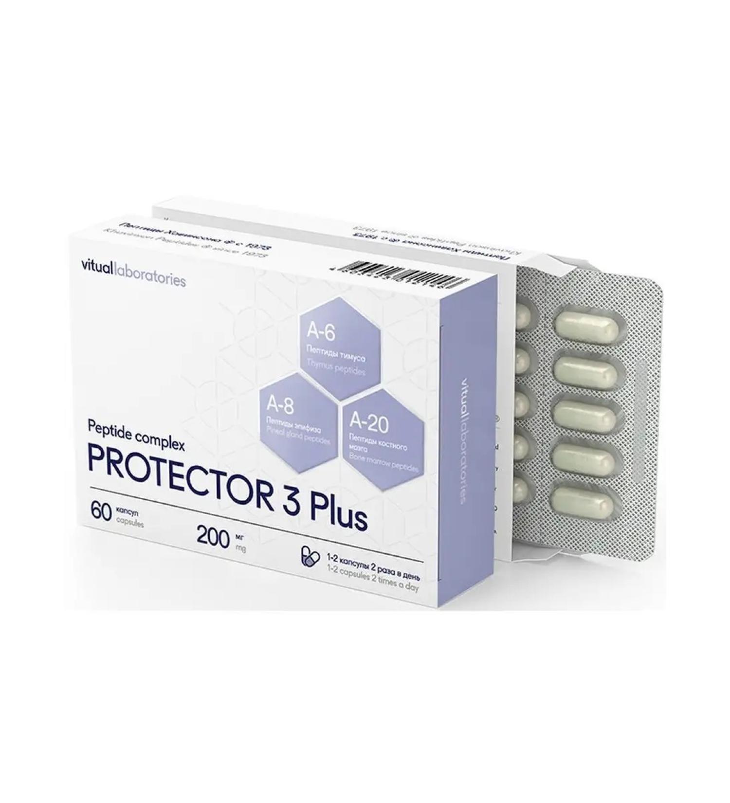 VITUAL LABORATORIES Protector 3 Plus Peptides Havinson Immunoprotector vitual - Buy Online on GoSupps.com